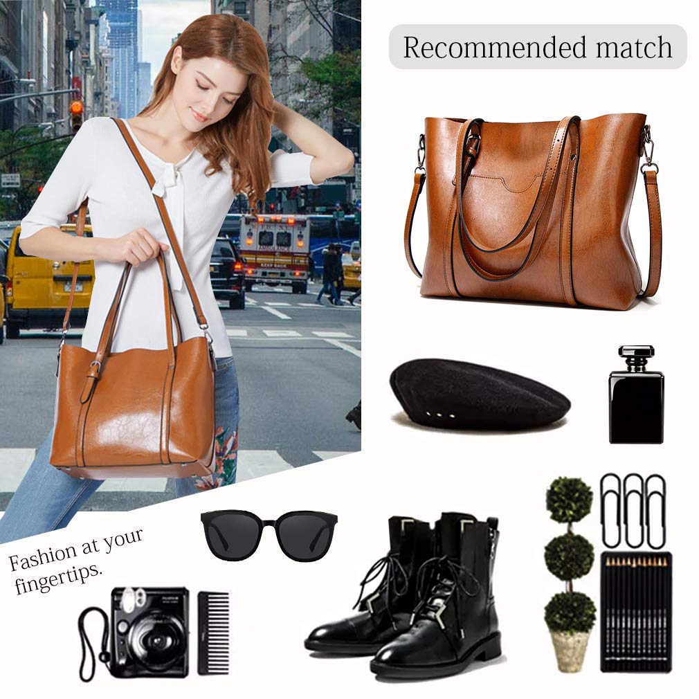Women's Genuine Leather Handbags - Top Handle Satchel & Tote Purses for Work, Travel & Everyday Use | Pahajim Fashion Crossbody Bags for Women