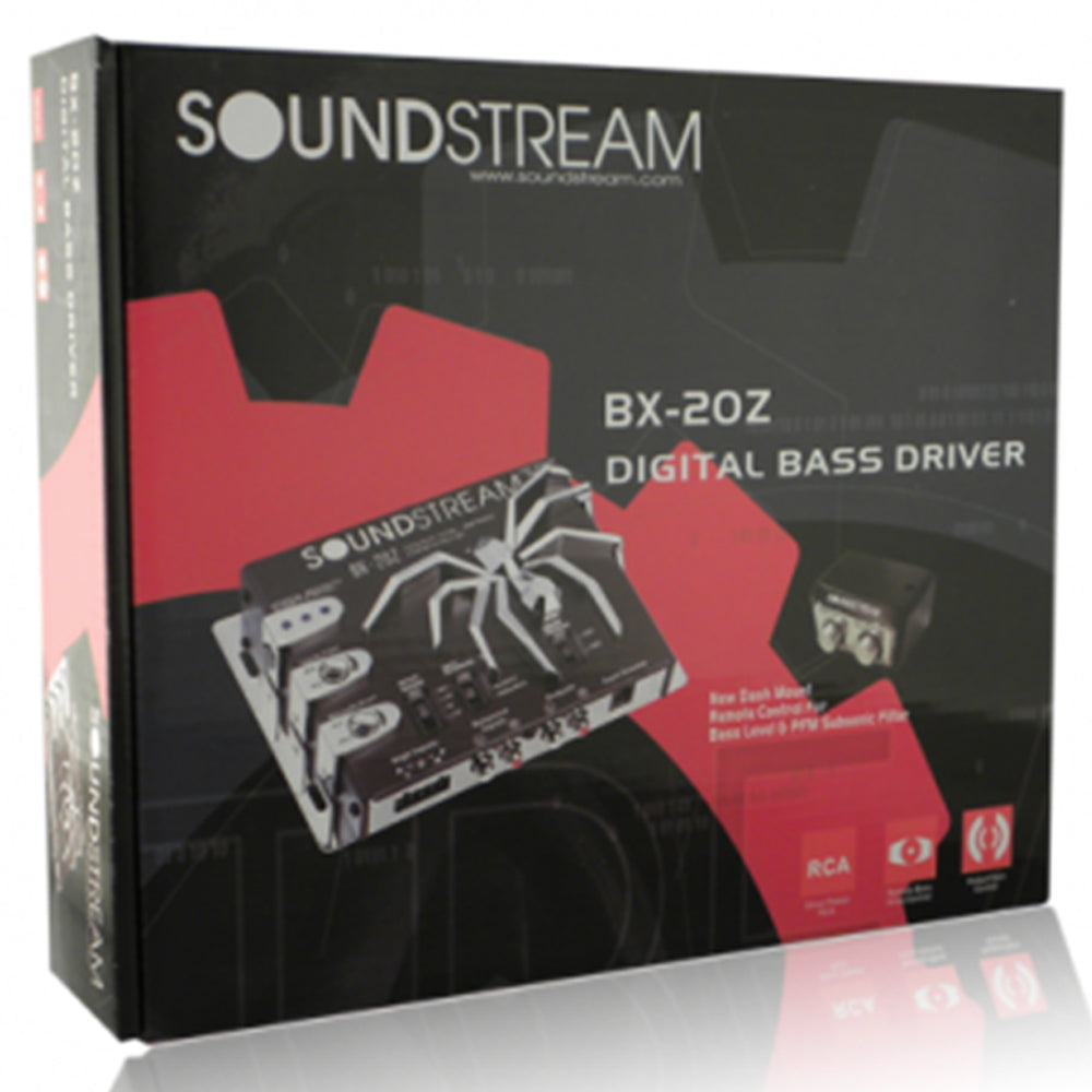 Soundstream BX-20Z Digital Bass Driver with Dash Mount Remote Control - Car Audio Bass Booster for Enhanced Music Experience | Perfect for Trucks, SUVs & Custom Car Audio Systems
