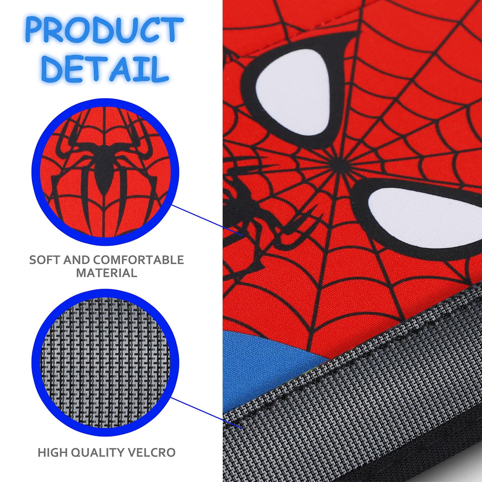 YR Kids Seat Belt Cover - Soft Comfort Car Seat Belt Cushion for Children with Cute Cartoon Spider Design - 1 Pack - Perfect for Road Trips, School Runs & Family Travel