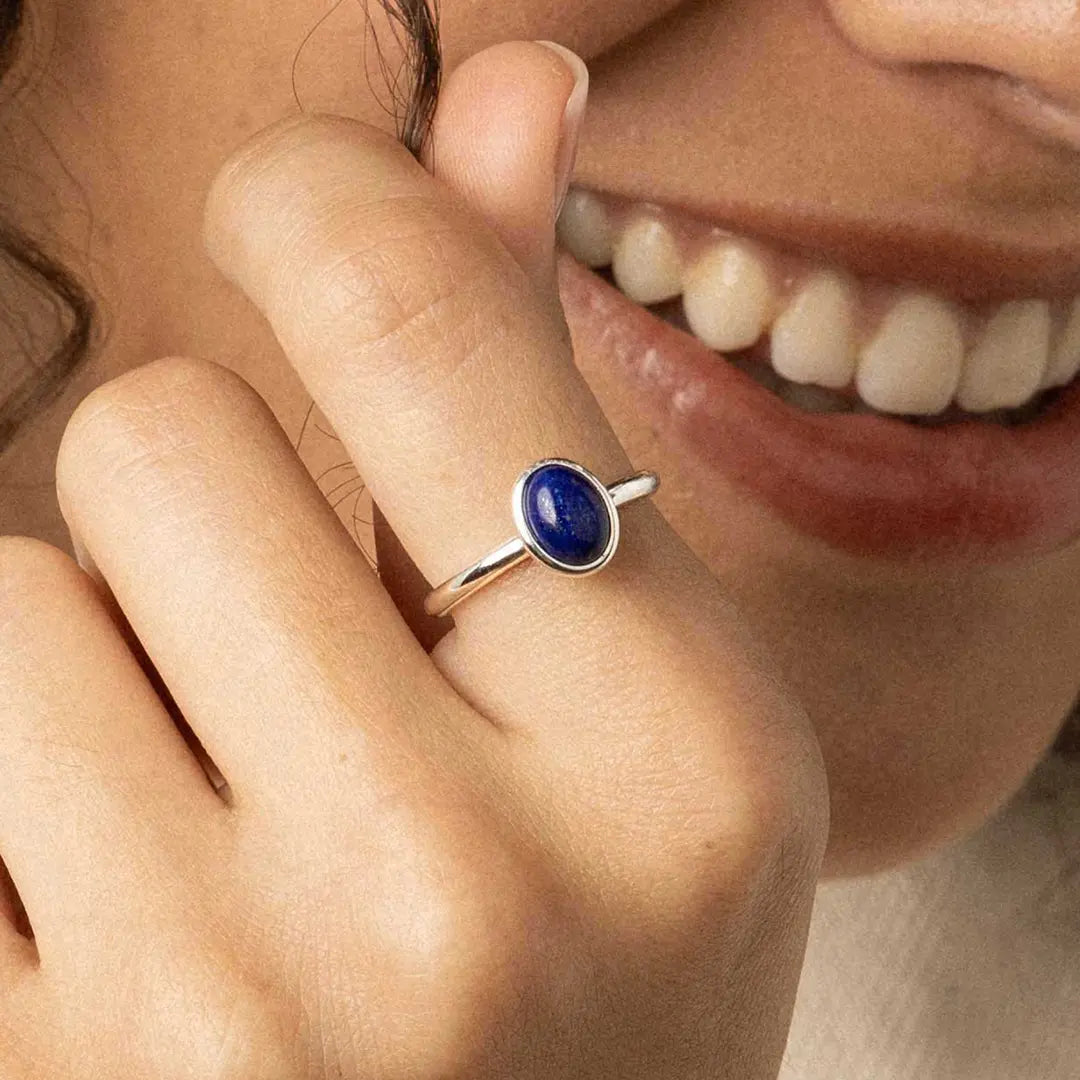Bennett Lapis Ring - Natural Lapis Lazuli Stone Jewelry for Friendship & Harmony | Perfect Gift for Best Friends, Birthdays & Special Occasions