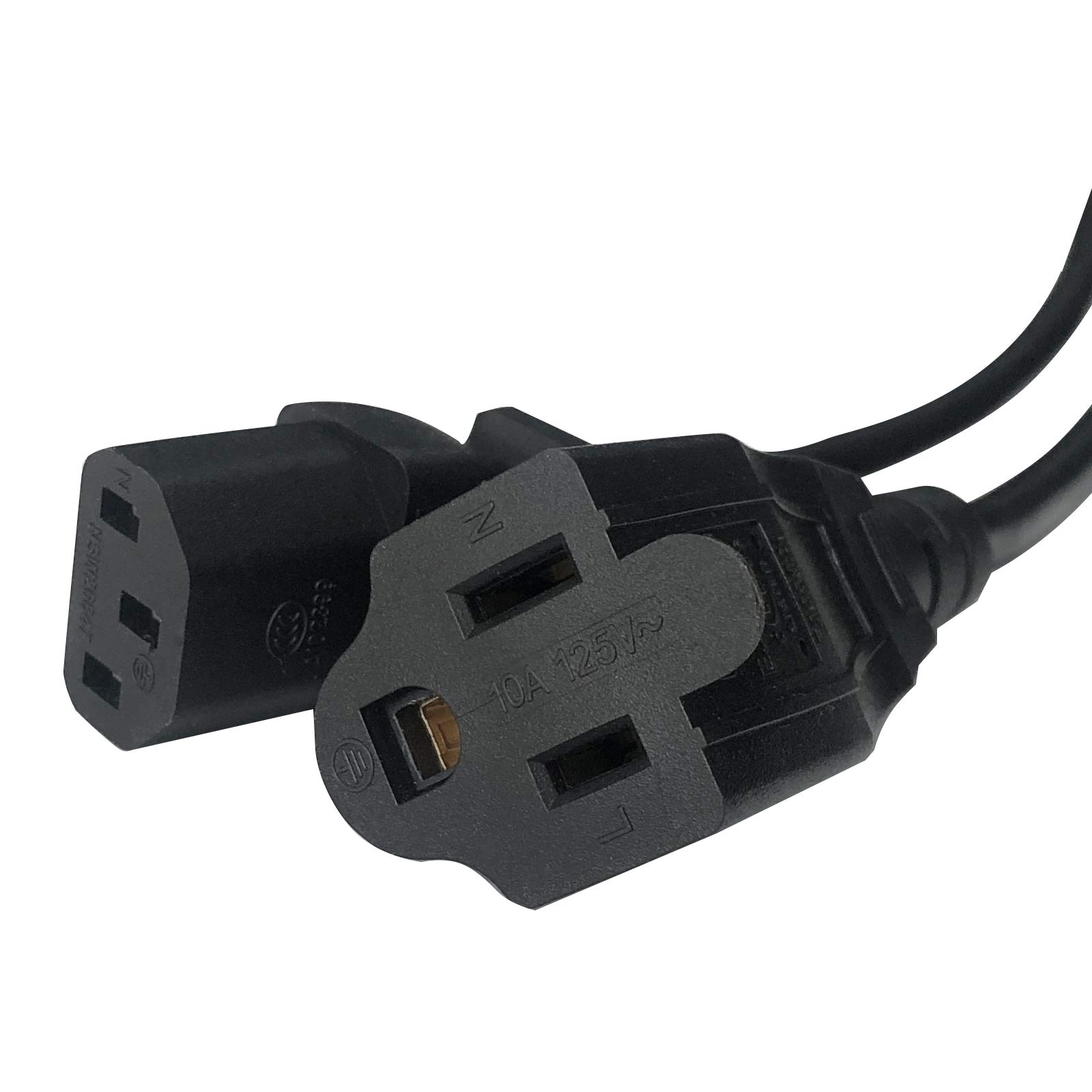 20 Pack C14 to C13 + NEMA 5-15R Y Splitter Power Cord - 30cm Heavy Duty Computer Server Power Cable for Data Centers, Home Office & Gaming PC Setup
