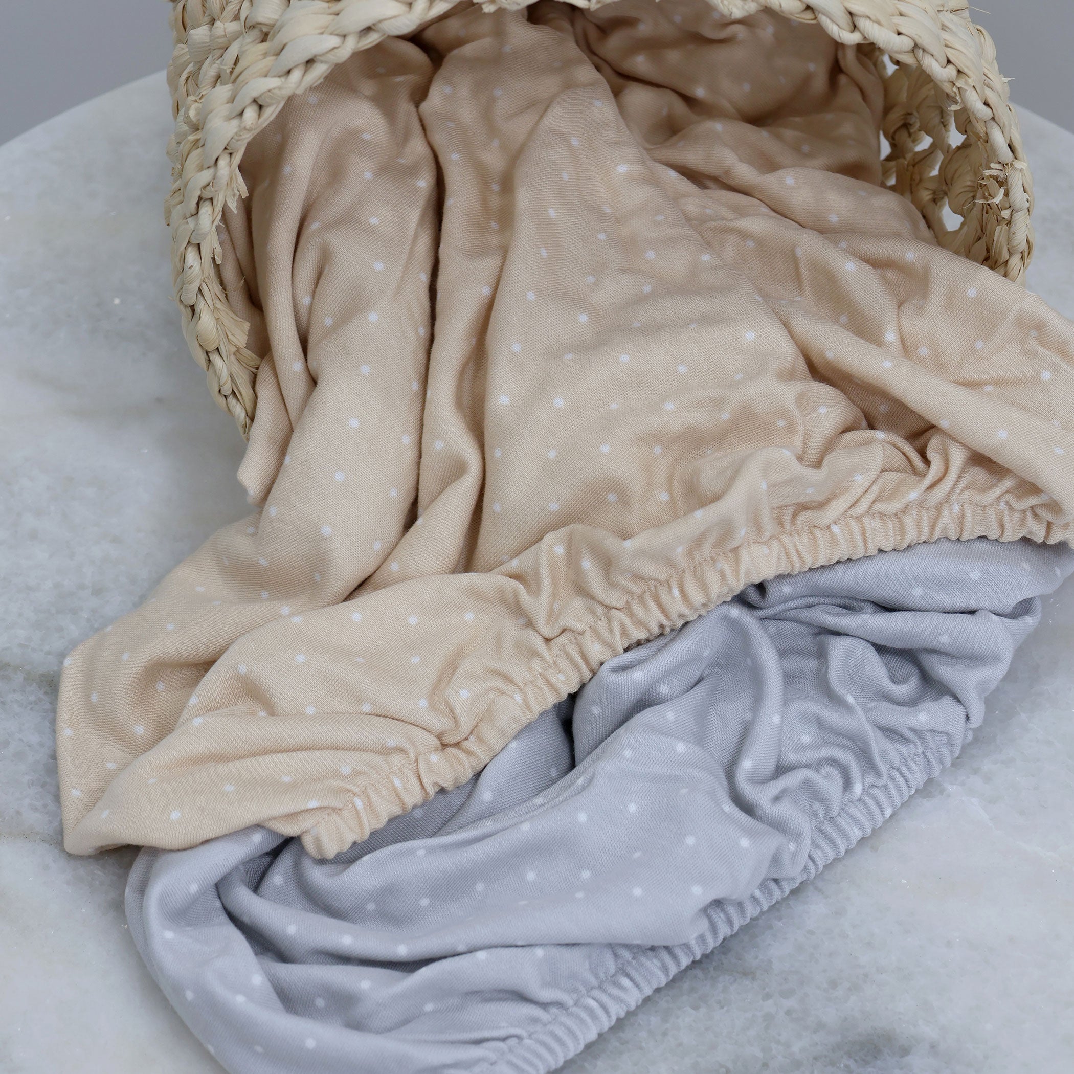 2-Pack Jersey Cotton Fitted Sheets - Soft Grey & Taupe for Comfortable Sleep - Perfect for Kids' Rooms, Guest Beds & Dorm Essentials