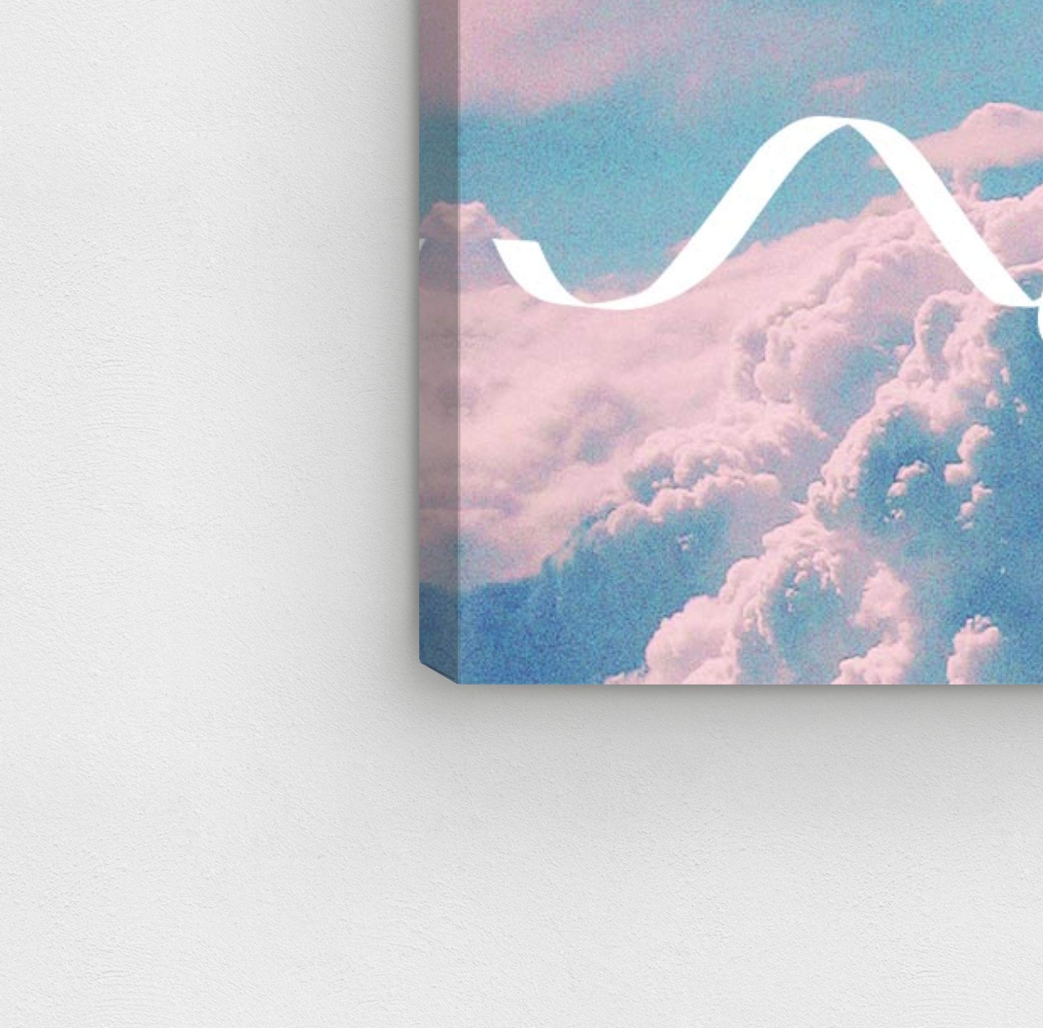Oliver Gal Artist Co. 'Love is in The Air' Blue & White Typography Wall Art Canvas Print - 45x30 Inches Modern Home Decor for Living Room, Bedroom & Office