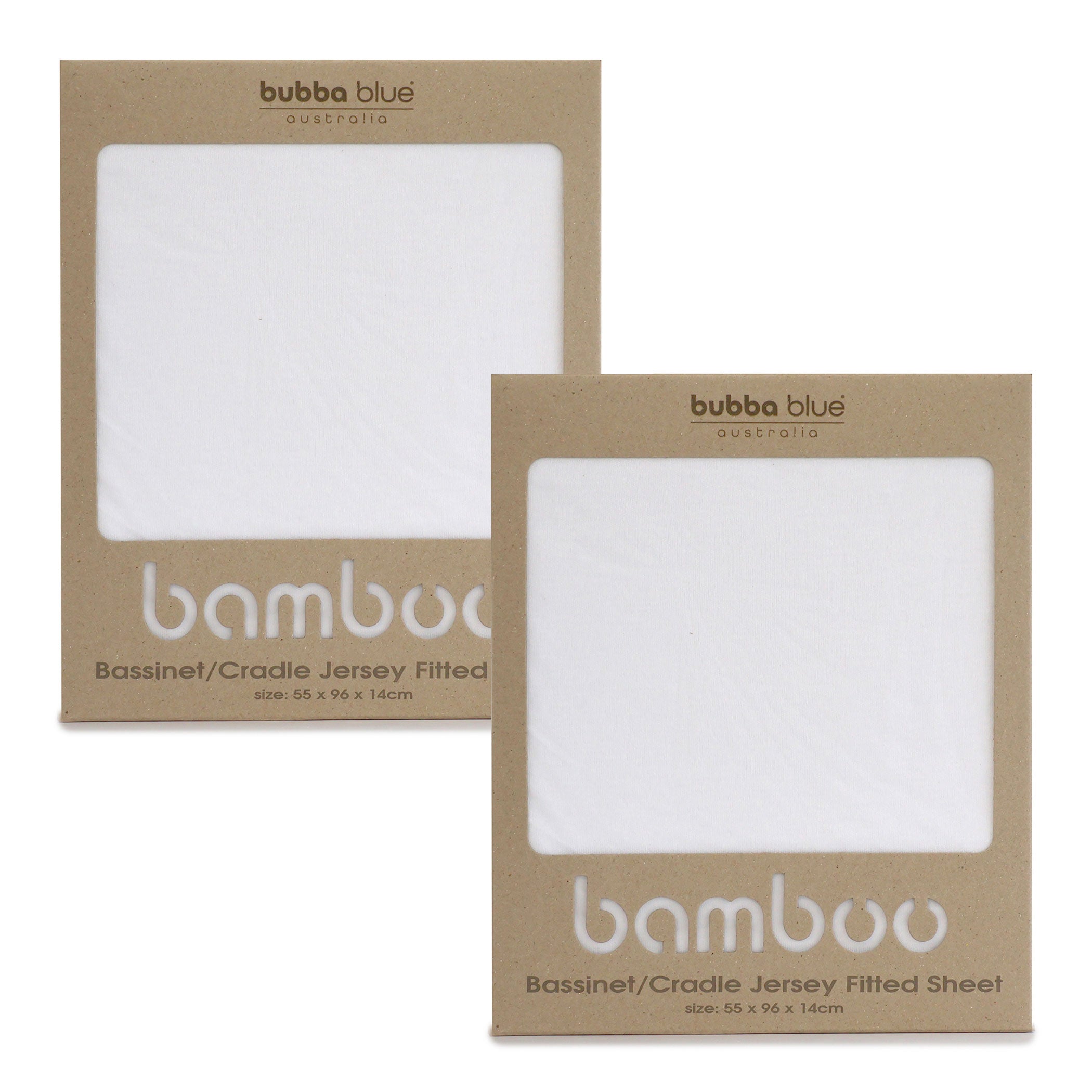 2-Pack Bamboo Bassinet Fitted Sheets - Soft Jersey Crib Sheets for Baby Cribs & Cradles - Breathable & Hypoallergenic Nursery Bedding - Perfect for Newborns, Infants & Toddlers