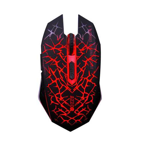 Azzor M6 Wireless Mouse 2400DPI Rechargeable 2.4GHz Optical Silent Mouse with Backlit for Gaming Office Home Use
