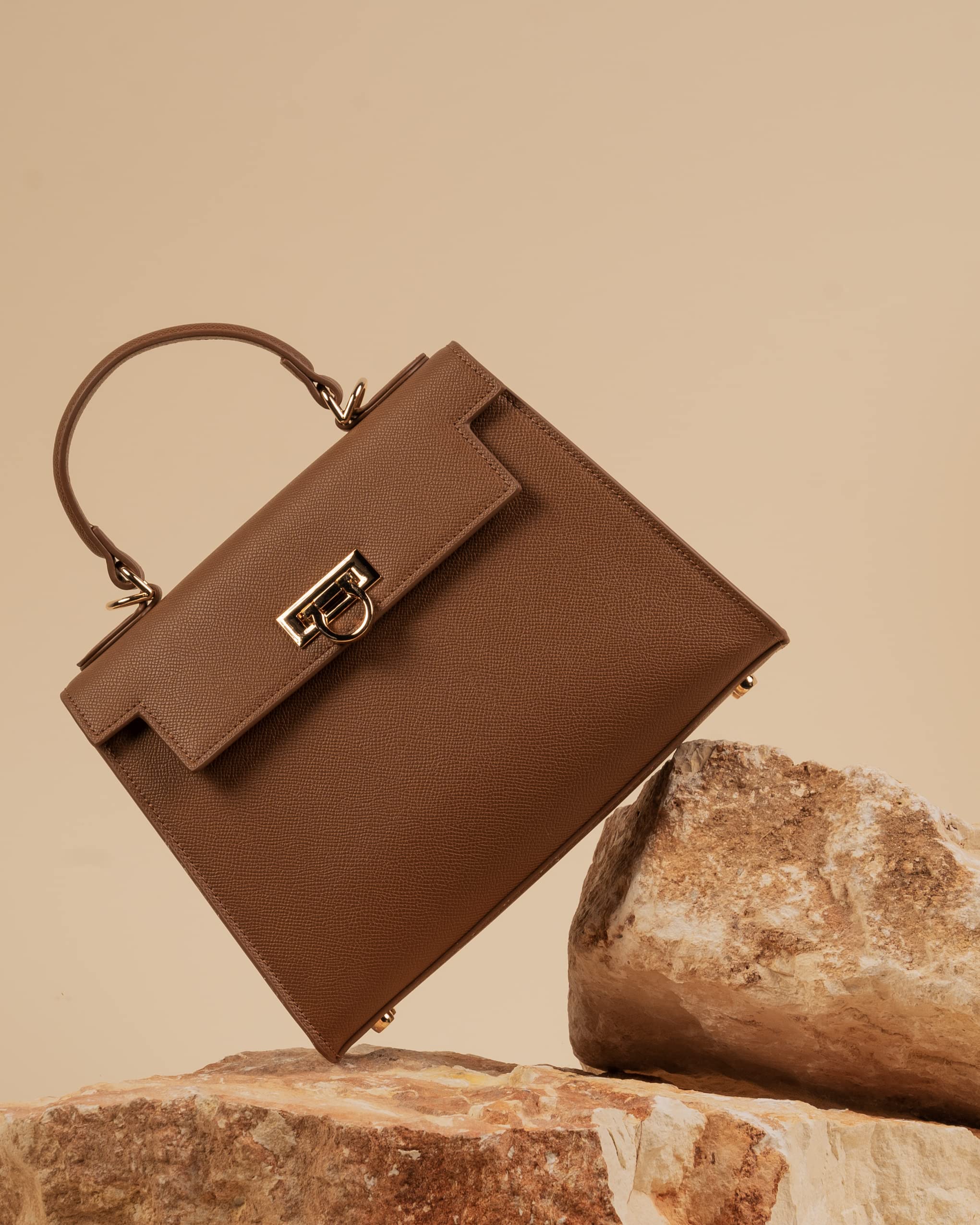 Luxury Women's Leather Top-Handle Handbag with Detachable Strap - Convertible Crossbody Purse & Shoulder Bag for Women - Perfect for Work, Travel & Evening Events