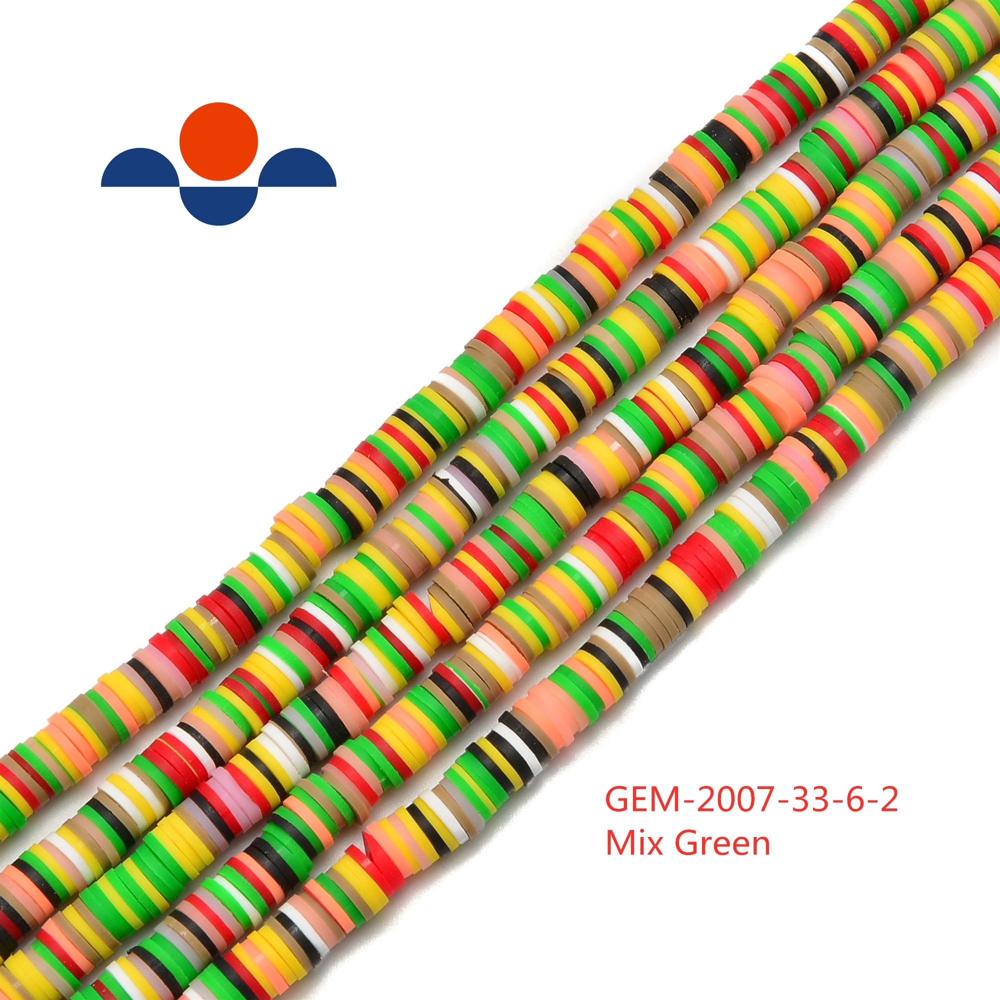 Vibrant Mix Color Polymer Clay Heishi Rondelle Disc Beads 1x6mm - 15.5 Inch Strand for African Tribal Jewelry Making, DIY Crafts & Boho Accessories