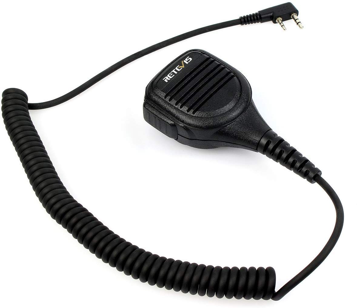 Retevis 2 Pin Remote Speaker Mic for Baofeng 888S UV-5R Kenwood Two Way Radios - Compatible with Retevis H-777 RT27 RT22 RT15 RT19 RB17 RT17 RT67 (1 Pack) - Perfect for Outdoor Adventures, Construction Sites & Emergency Communication