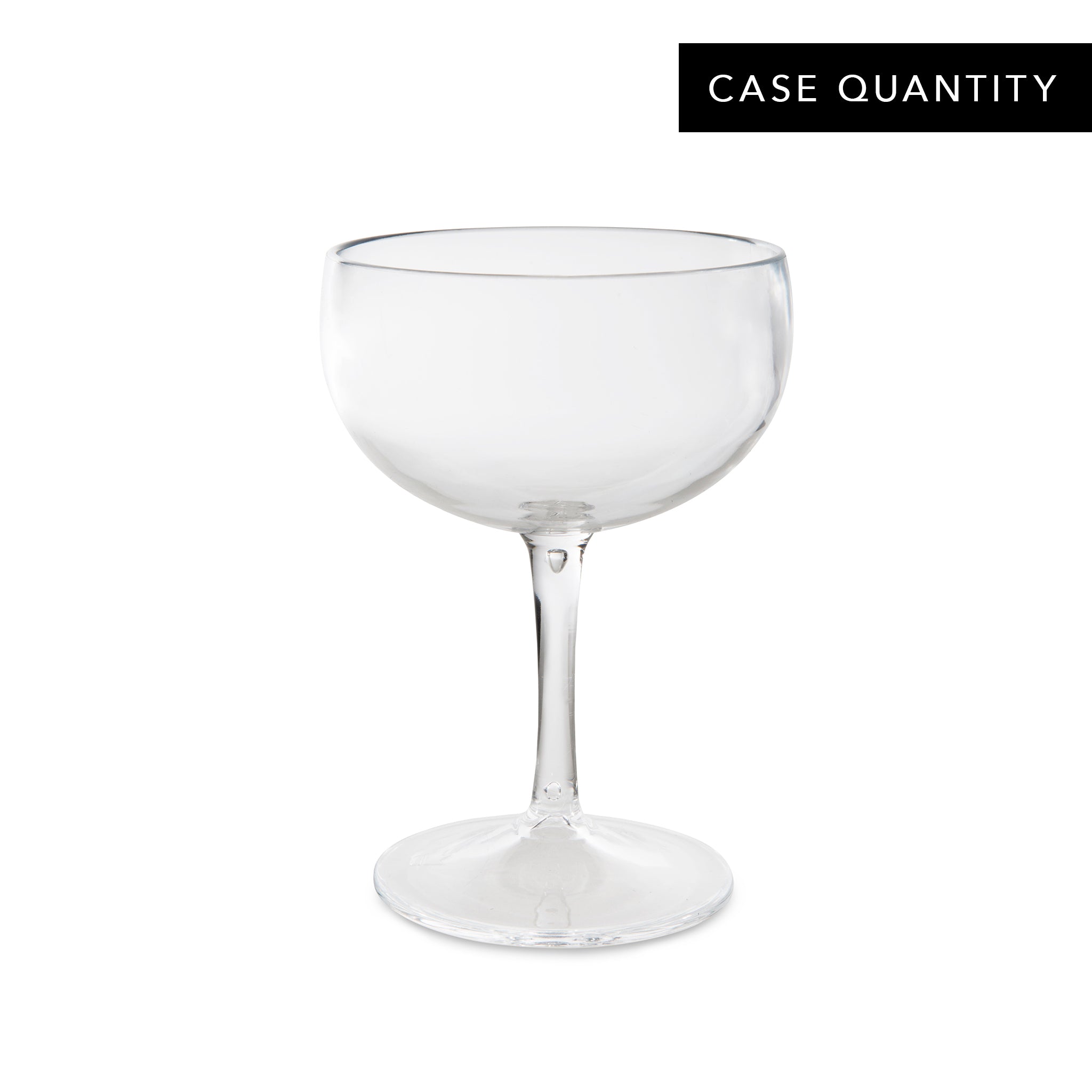 Leopold Acrylic Coupe Glass - 7oz (207ml) Set of 24 - Perfect for Cocktails, Desserts & Party Serving