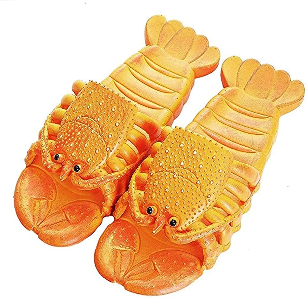 Funny Lobster Slippers for Women & Men - Cute Animal Flip Flops for Kids - Soft Waterproof Beach Sandals for Summer Showers, Pool Parties & Casual Wear
