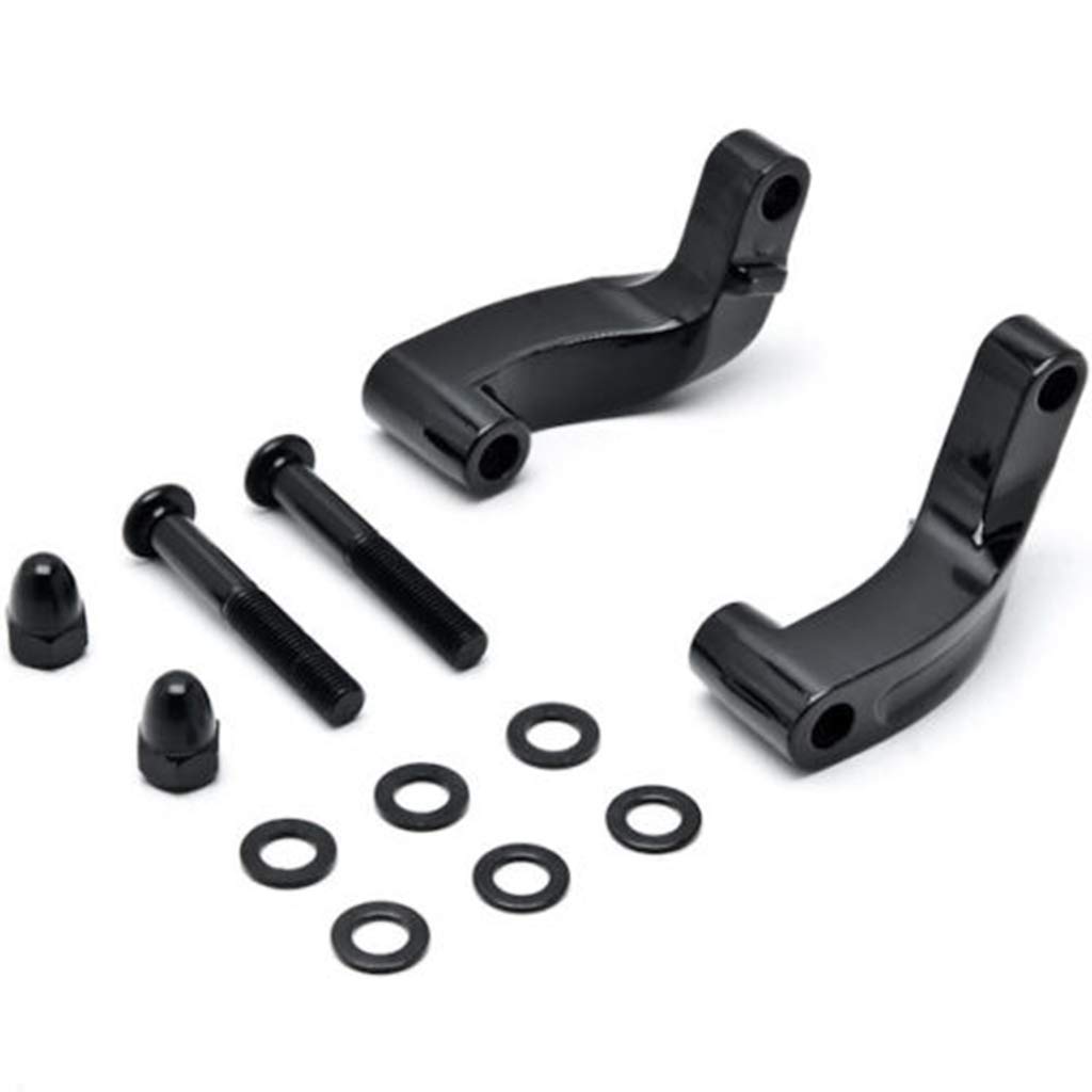 Harley Davidson 2006-2017 Motorcycle Mirror Mount Adapter Relocation Extension Kit - Black | Compatible with Touring, Street Glide & Road Glide Models | Enhanced Visibility & Custom Look