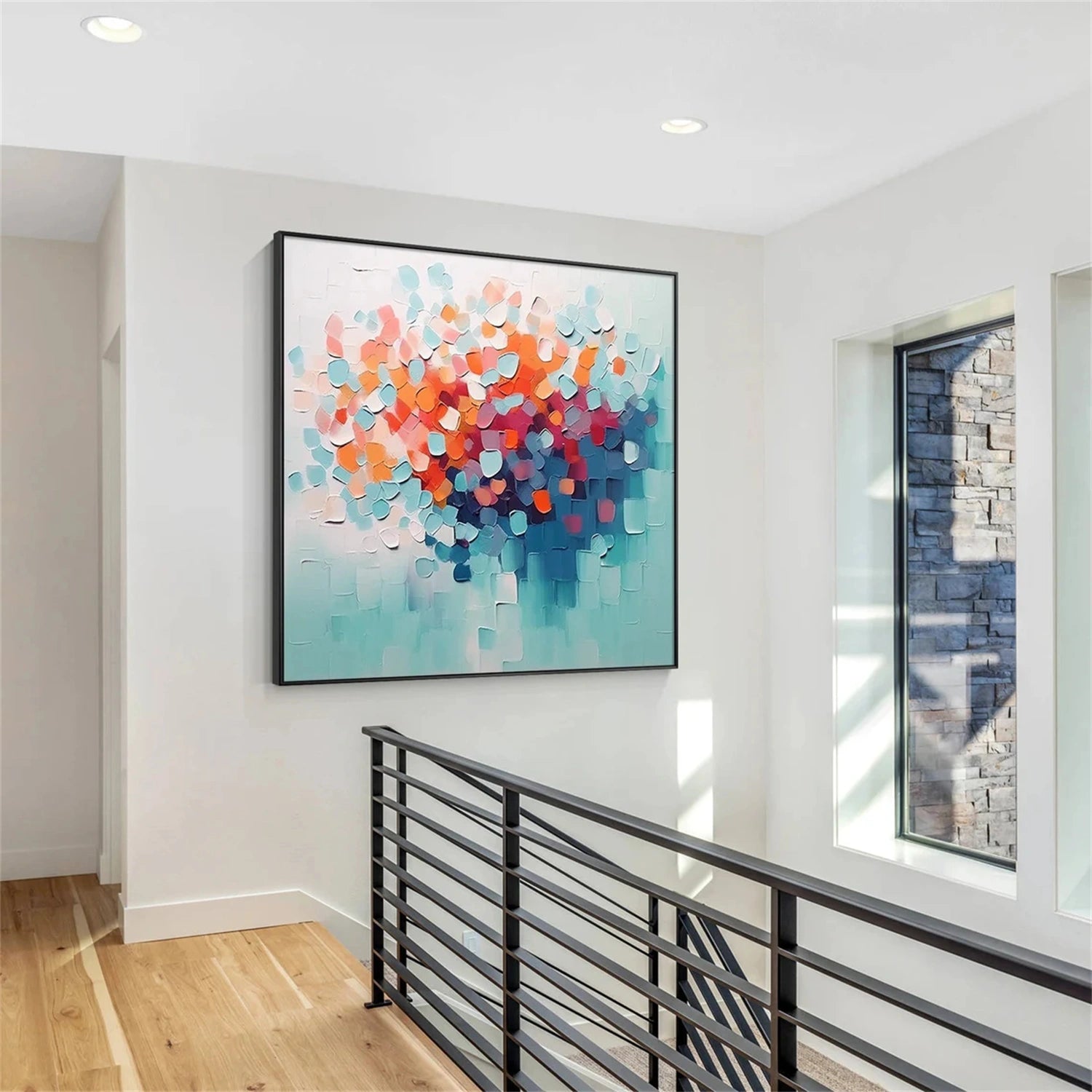 Abstract Painting #AB 295 - Modern Wall Art for Living Room, Bedroom & Office Decor | Large Canvas Artwork | Handmade Contemporary Art