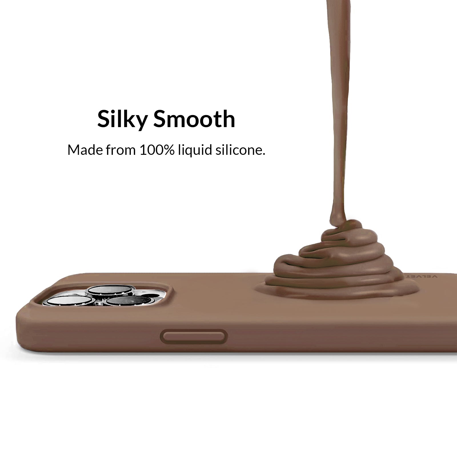 Premium Brown Silicone iPhone Case - Shockproof & Anti-Slip Protective Cover for iPhone [Model] | Perfect for Outdoor Activities, Work & Daily Use