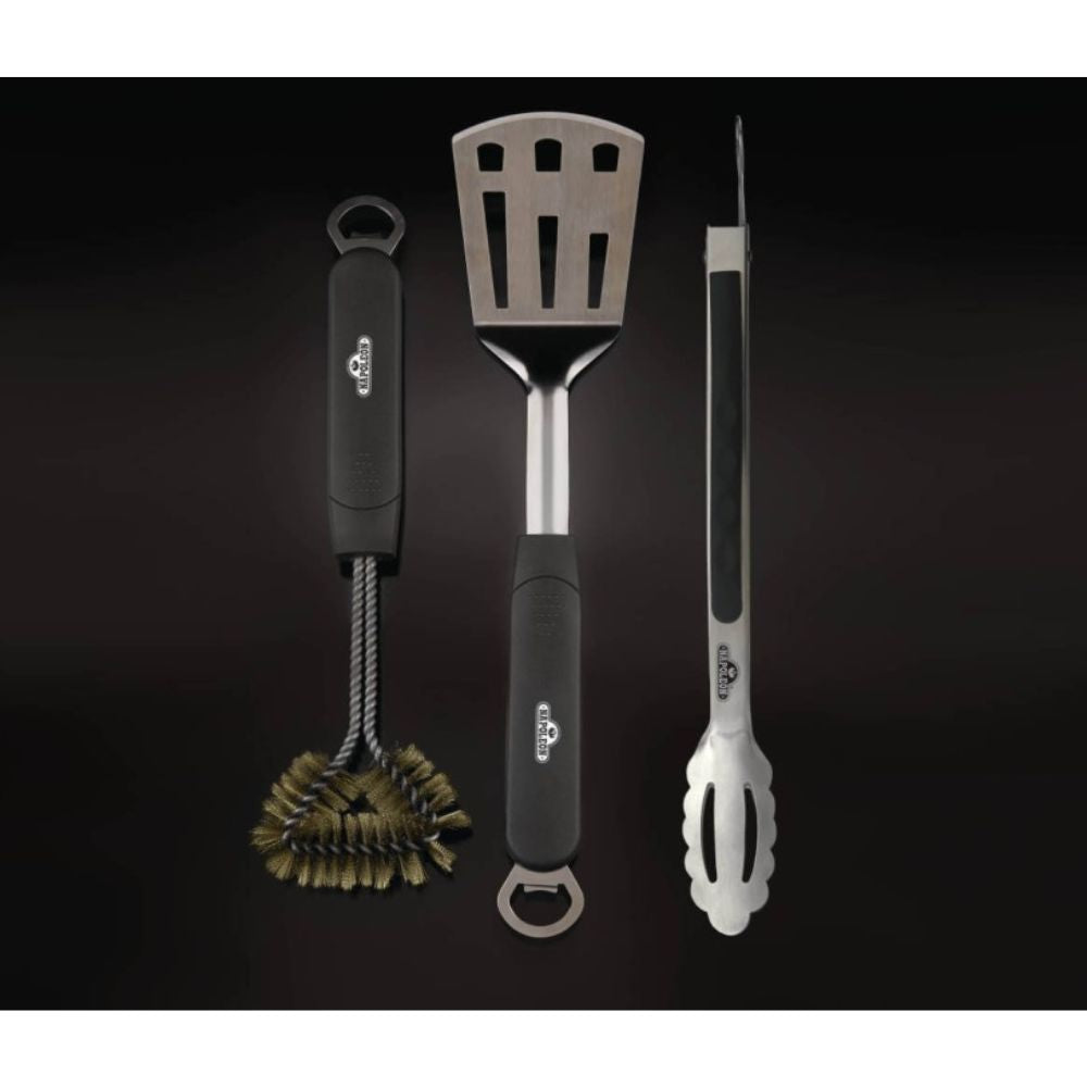 Napoleon 70024 3-Piece Stainless Steel BBQ Grill Tool Set with Spatula, Tongs & Fork - Perfect for Backyard Grilling, Camping & Outdoor Cooking