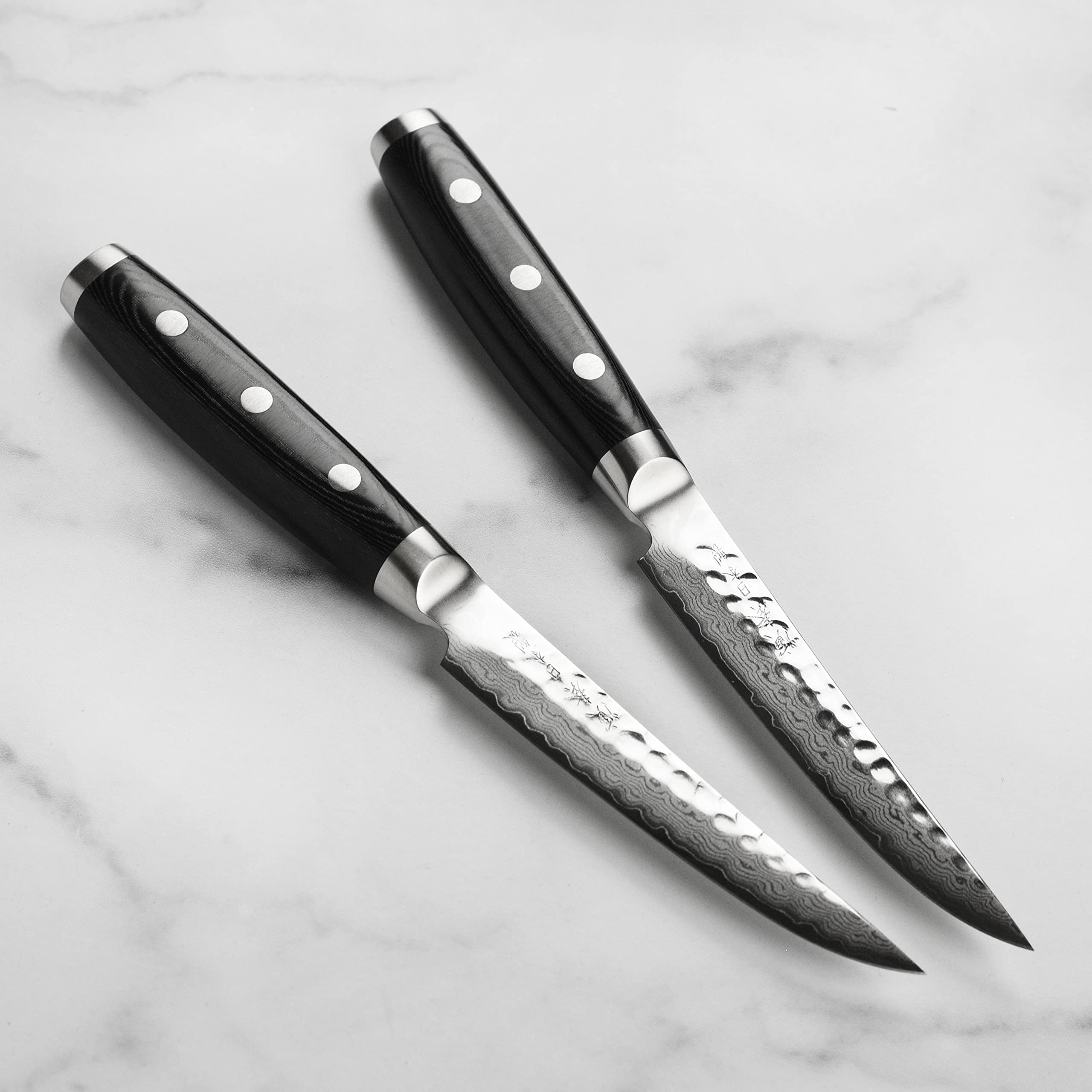 Premium Enso HD 2-Piece Steak Knife Set - Razor Sharp Japanese Steel Blades for Perfect Steak Cutting | Ideal for Dinner Parties, BBQ & Gourmet Home Cooking