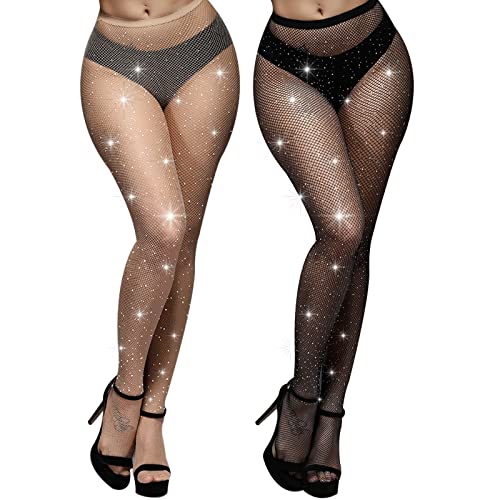 2 Pairs: Black, Nude - Rhinestone-a