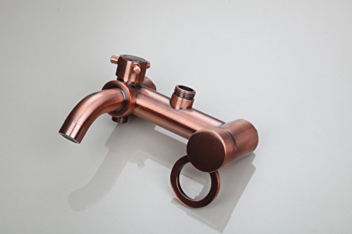 8 Inch Brass Rainfall Shower System - Wall Mounted Luxury Shower Combo with Handheld Shower Head & Antique Copper Faucet Valve | Perfect for Spa-Like Bathroom Experience, Modern Home Upgrade & Relaxing Rainfall Shower