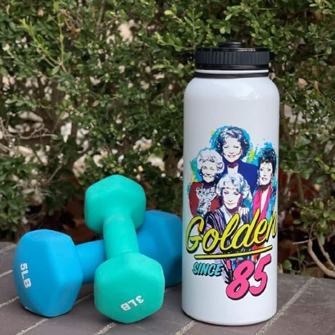 Just Funky Golden Girls Stainless Steel Water Bottle - Golden Since 85, Durable & Stylish for Gym, Office & Outdoor Adventures