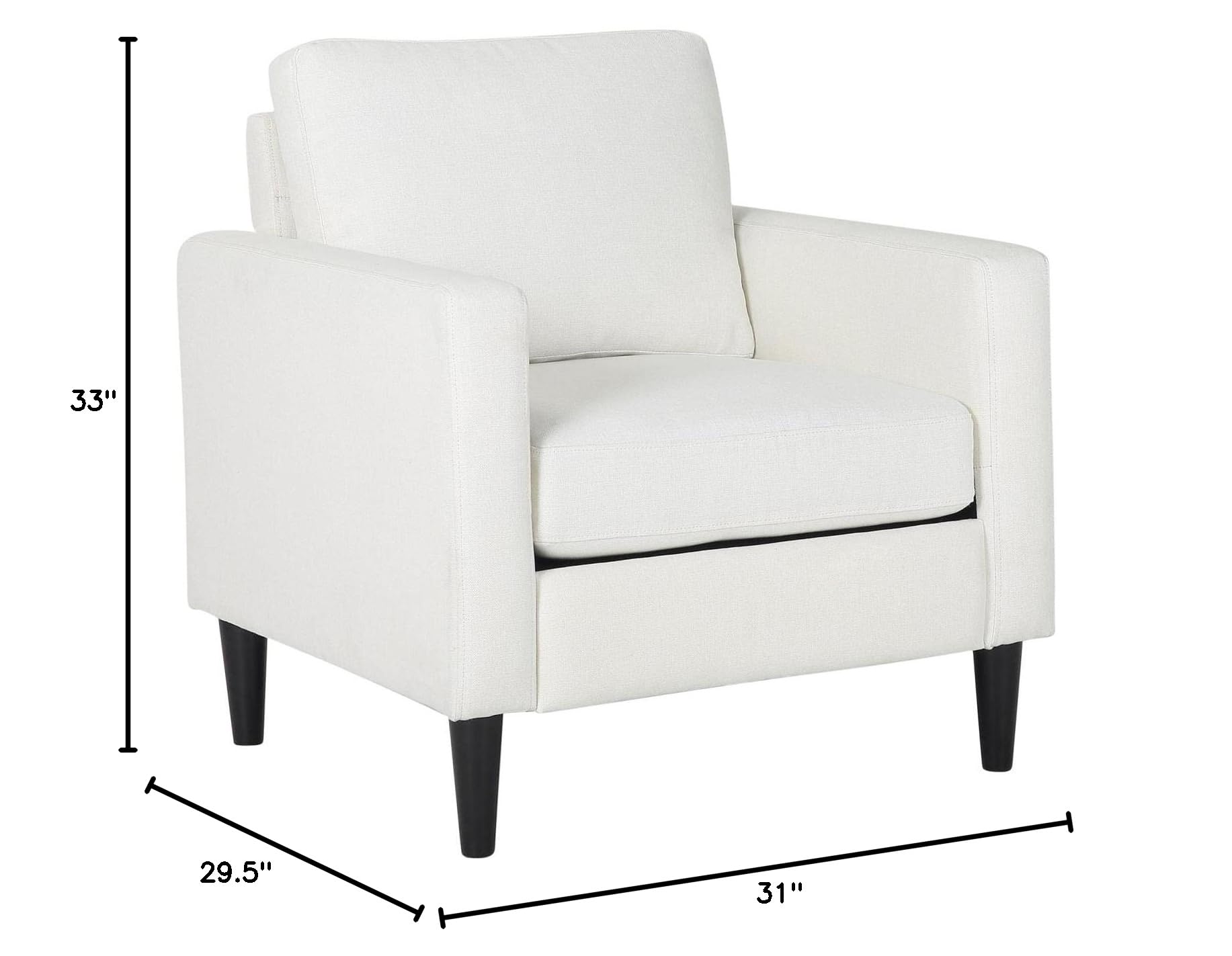 LumiSource Wendy Fabric Arm Chair - Modern Accent Chair for Living Room & Bedroom, Comfortable Upholstered Lounge Chair - Perfect for Reading, Relaxing, and Home Decor