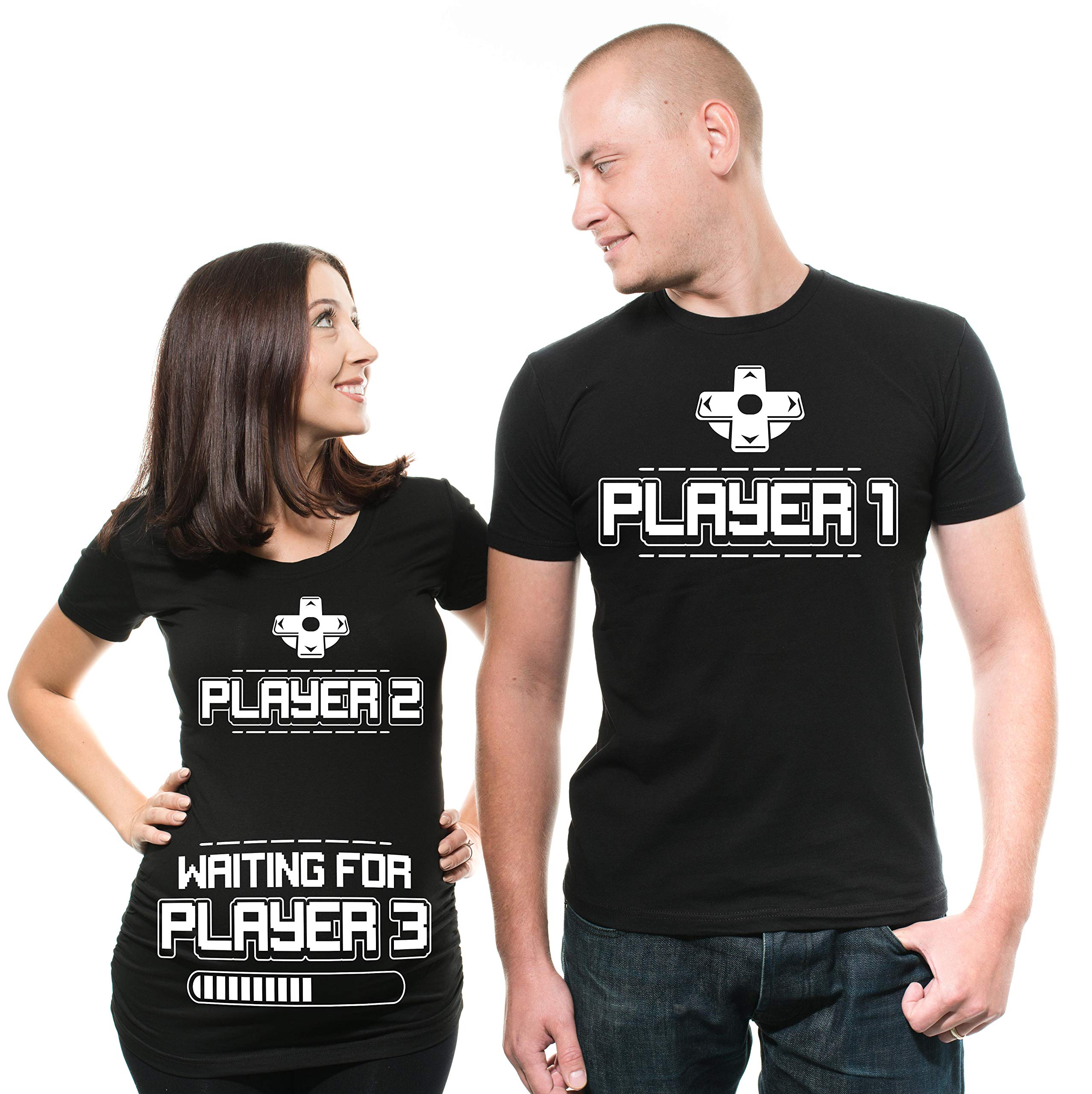 Waiting for Player 3 Baby Shirt - Maternity Couple Gamer Tees for Parents - True Pregnancy Gaming Outfit - Perfect for Baby Showers & Gender Reveal Parties