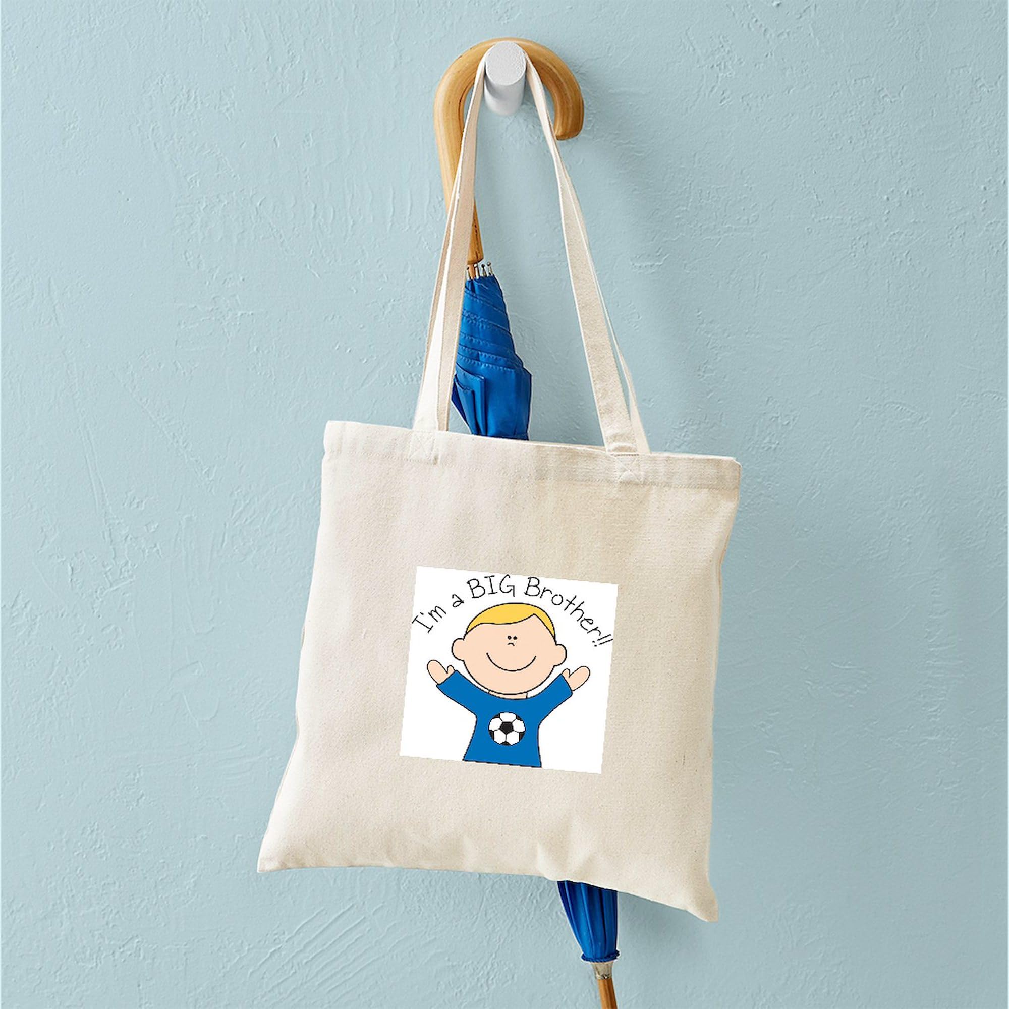 CafePress I'm A Big Brother Tote Bag - Natural Canvas Reusable Shopping Bag for Groceries, Beach, School & Work
