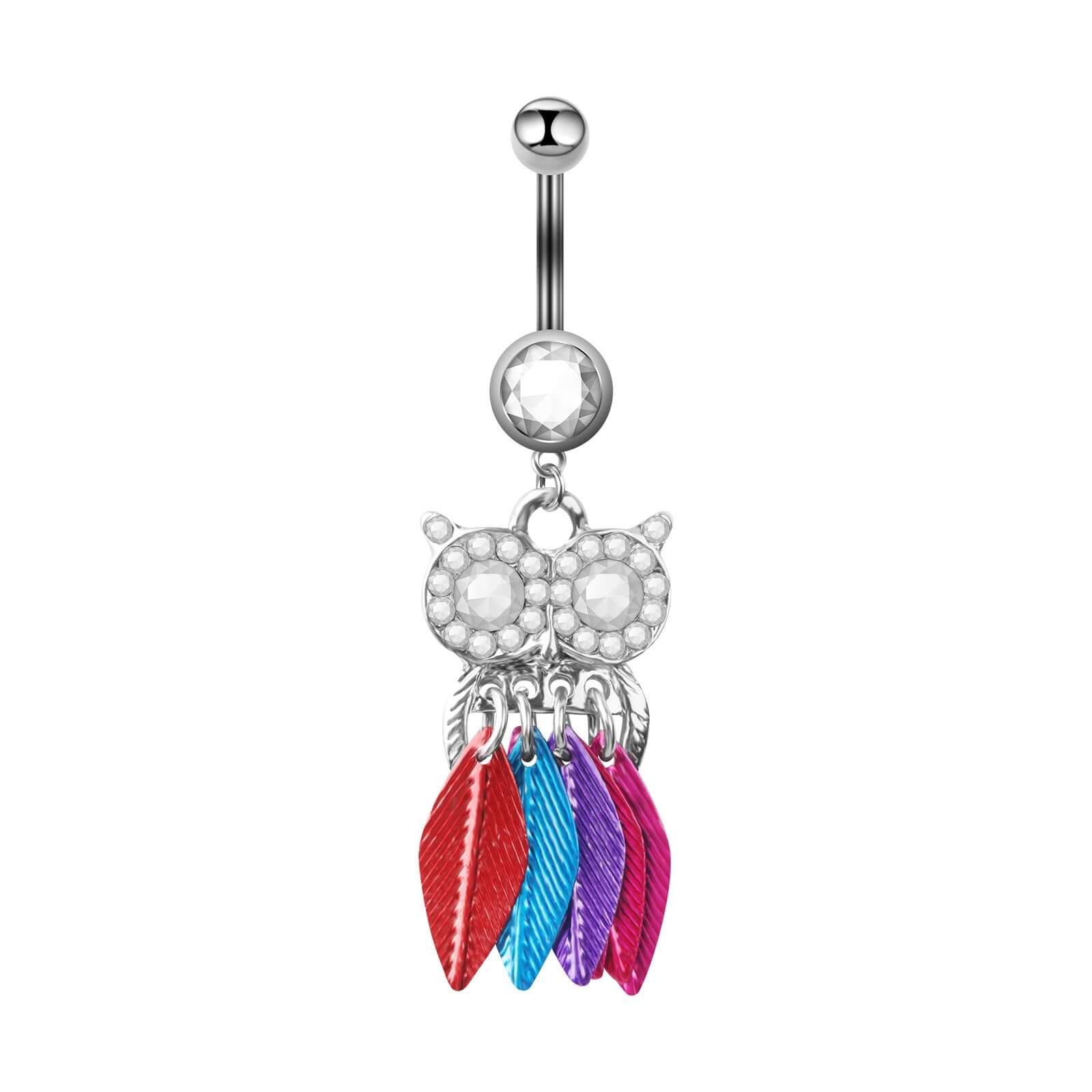 Colorful Dreamcatcher Dangle Navel Belly Rings | C455 | Stylish Body Jewelry for Women, Perfect for Parties, Festivals & Everyday Wear