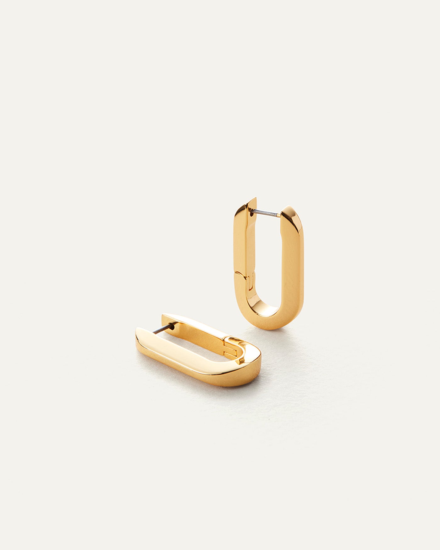 Gold U Link Earrings for Women - Elegant Dangle Hoop Earrings for Party, Wedding & Everyday Wear