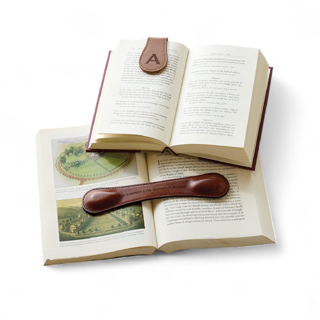 Premium Monticello Leather Page Clip - Elegant Bookmark for Books, Notebooks & Planners - Perfect for Reading, Journaling & Office Use