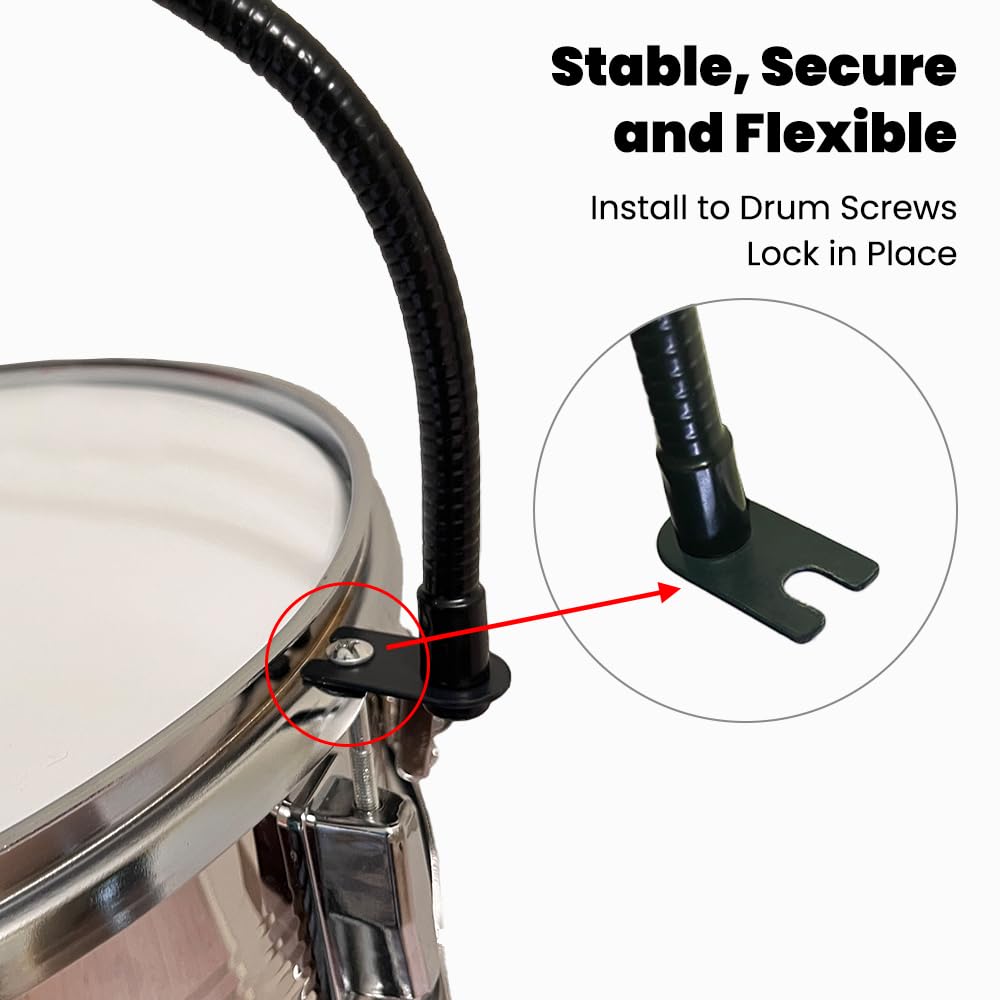 Adjustable Snare Drum Phone Lyre - Black Marching Drum Phone Holder for Bass & Snare Drums | Perfect for Marching Band Performances & Drumline Practice