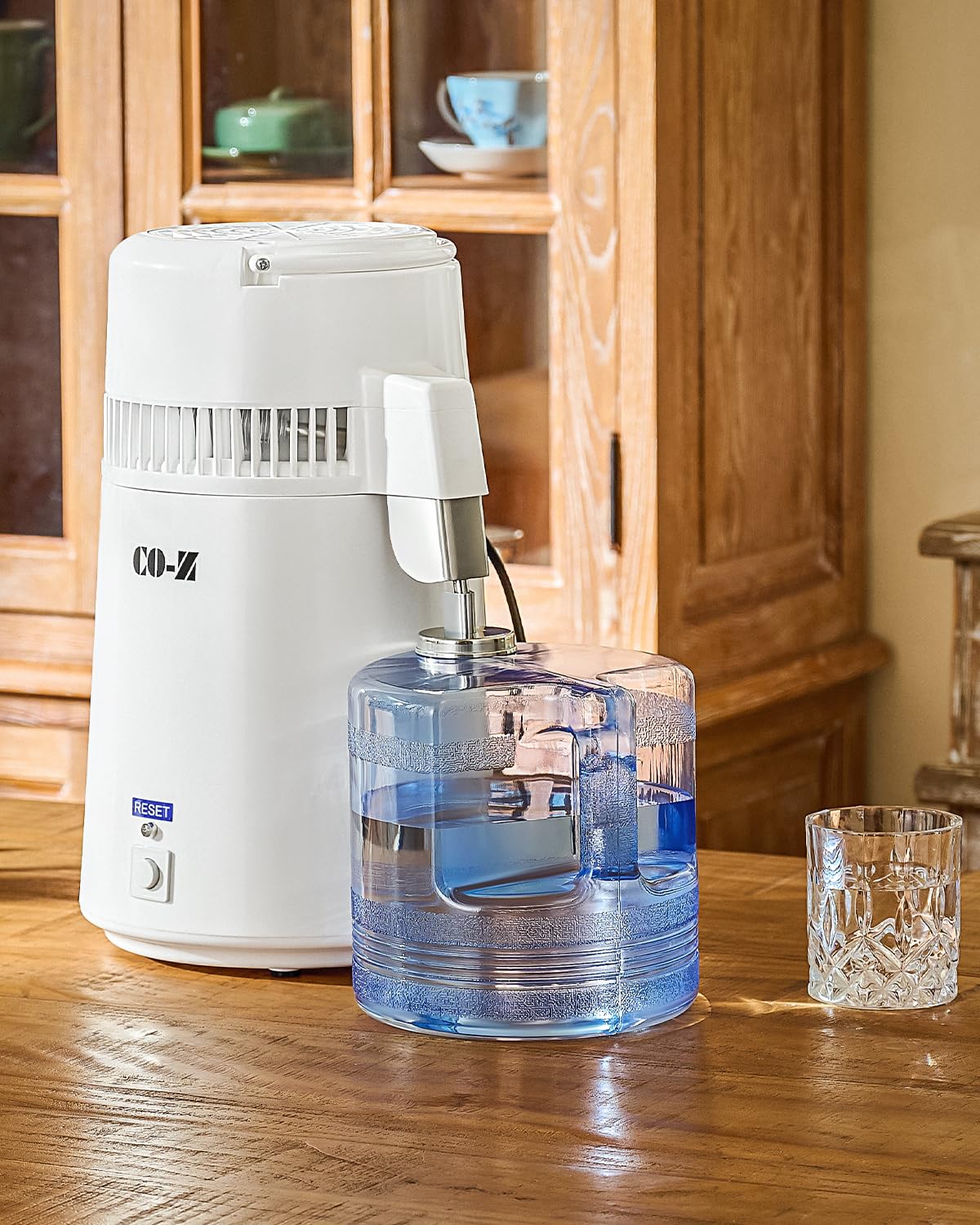 CO-Z 1.1 Gallon (4L) Countertop Water Distiller - 750W Home & Office Pure Water Maker Machine for Drinking, Humidifiers, Irons & Medical Use | Distilled Clean Water Purification System