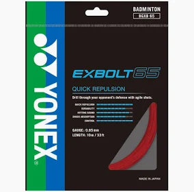 Yonex Exbolt 68 Badminton String (10MM) - High Performance Badminton Racket String for Competitive Play & Training