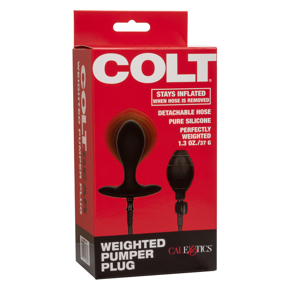 Colt Weighted Inflatable Anal Plug - Premium Silicone Butt Plug for Men & Women - Perfect for Solo Play, Couples & BDSM Scenes