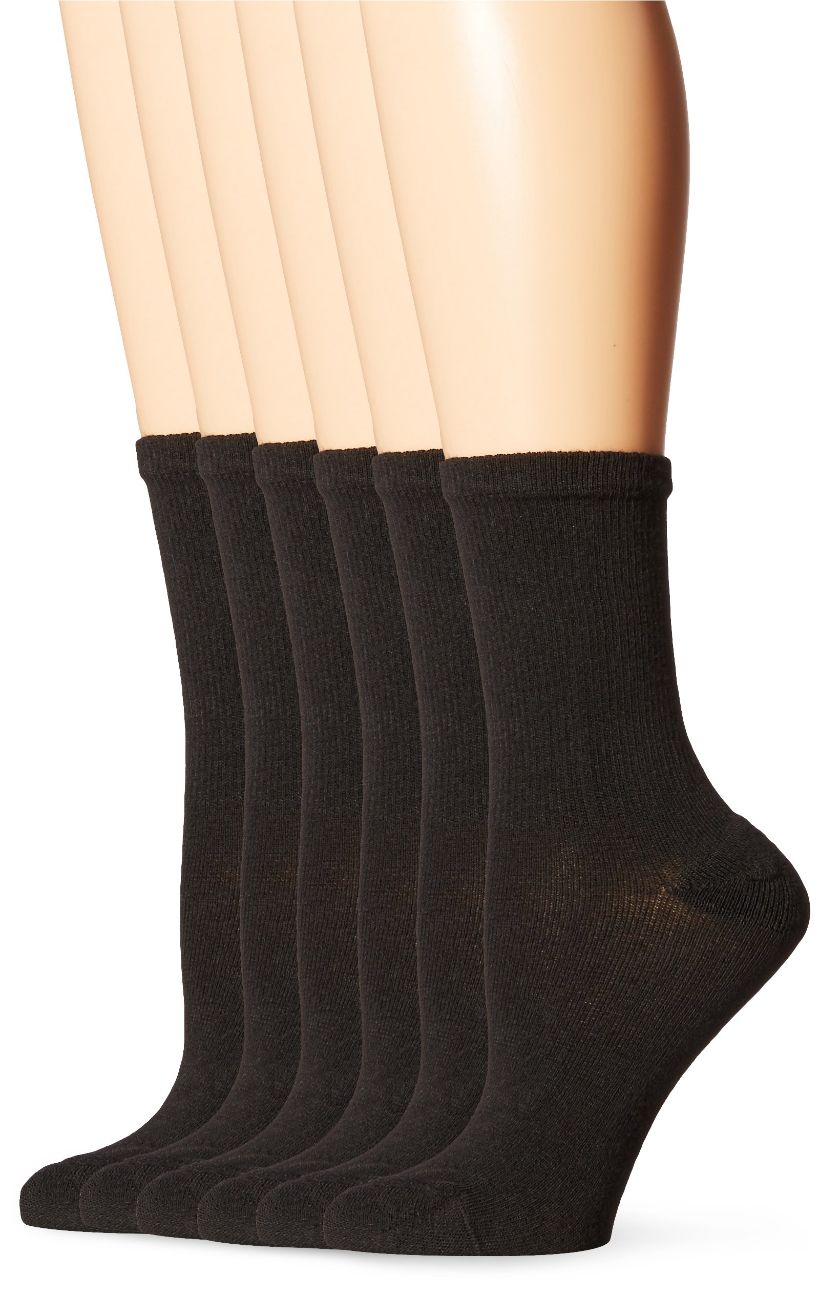 Hanes Ultimate Women's 6-Pack Cotton Crew Socks - Soft Comfortable Everyday Socks for Work, Running & Casual Wear