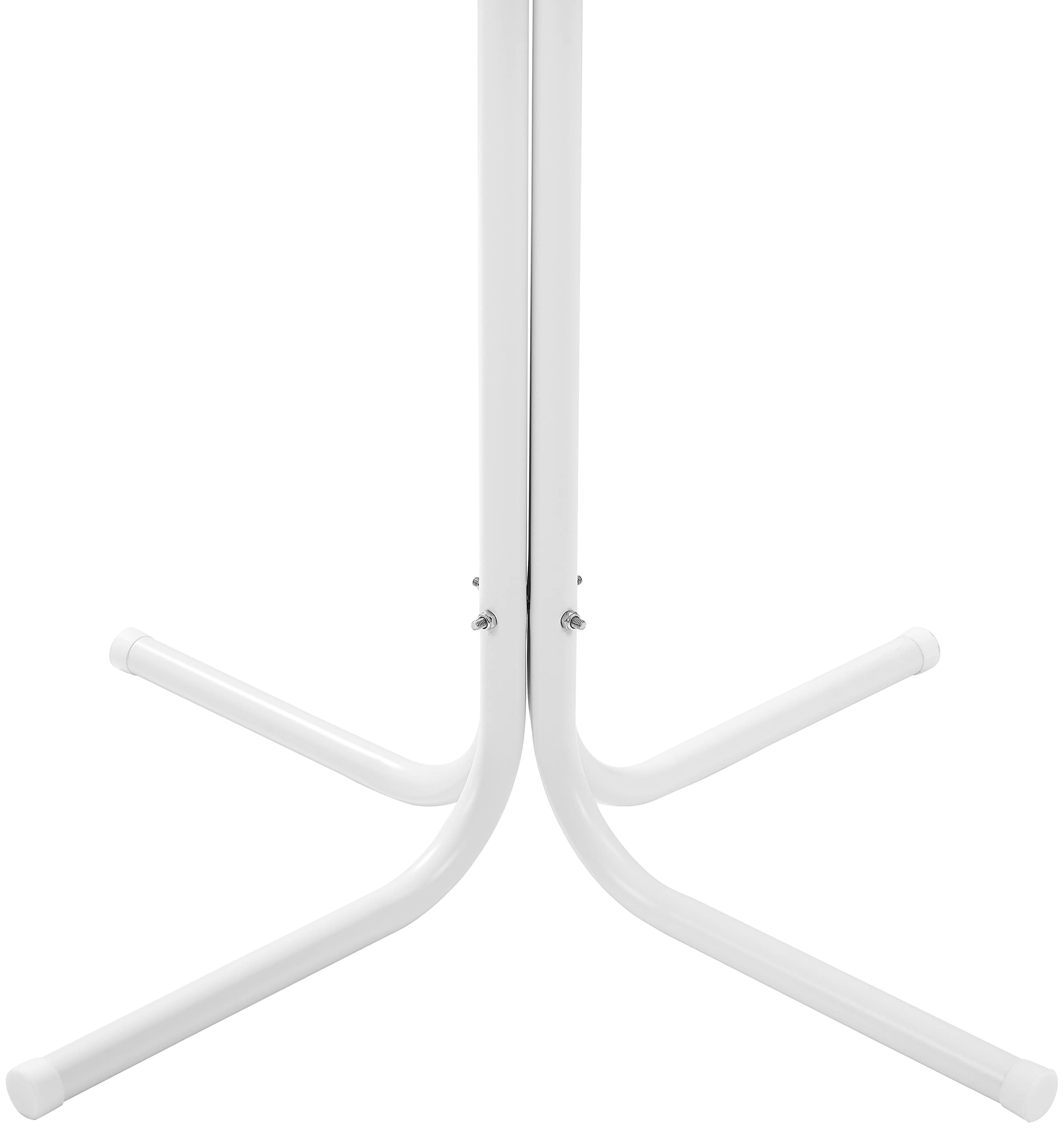 Crosley Furniture Bates 3-Piece Outdoor Bistro Set - Retro Metal Patio Dining Table and Chairs in Bright Red Gloss & White Satin for Garden, Porch, Backyard & Outdoor Entertaining