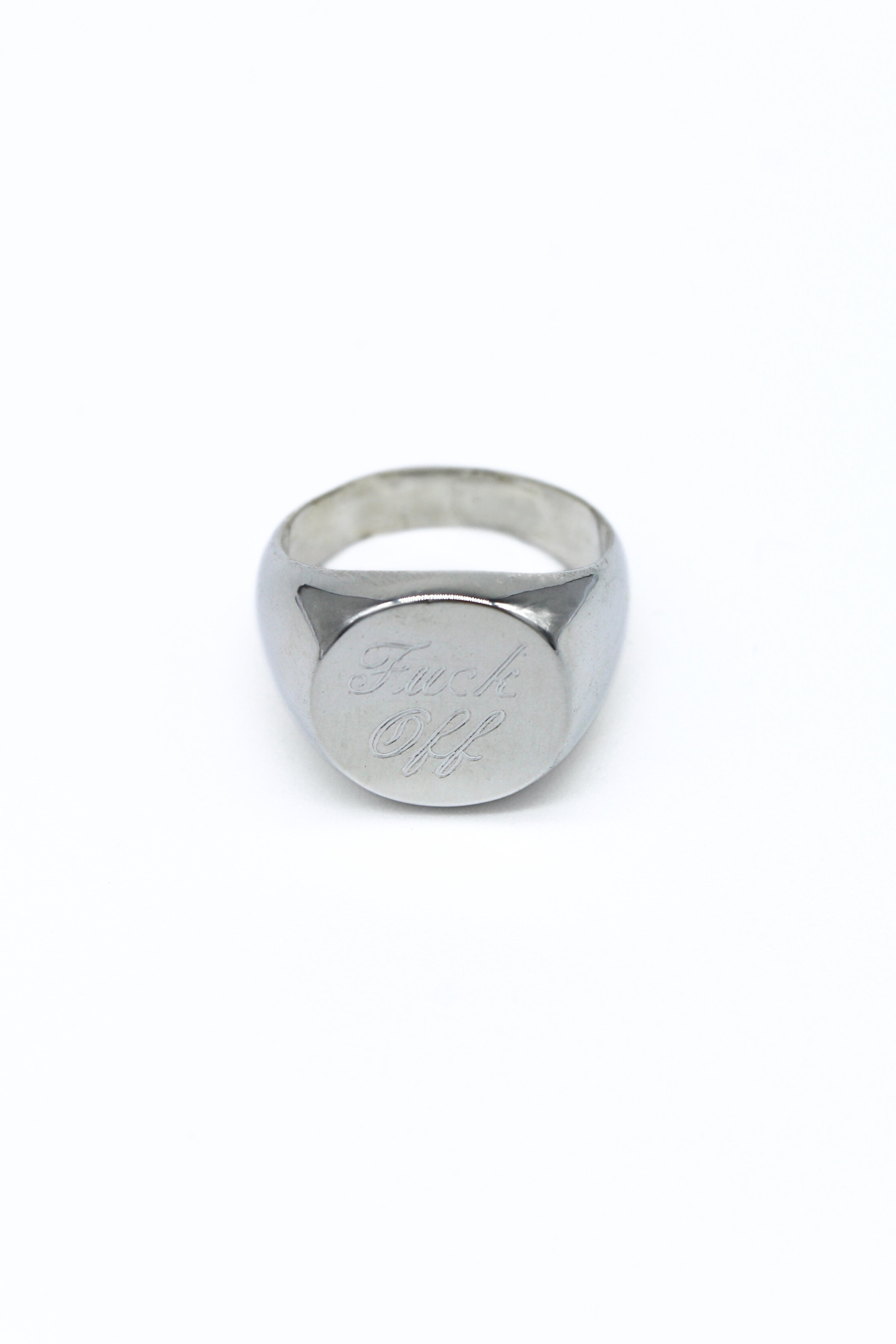 Fuck Off Silver Ring - Edgy Statement Jewelry for Women & Men - Perfect for Punk, Gothic & Rebellious Fashion Styles