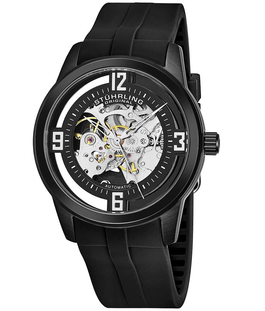 42mm Skeleton Watch 877C - Stainless Steel Mechanical Automatic Movement for Men - Perfect for Business, Casual & Formal Occasions