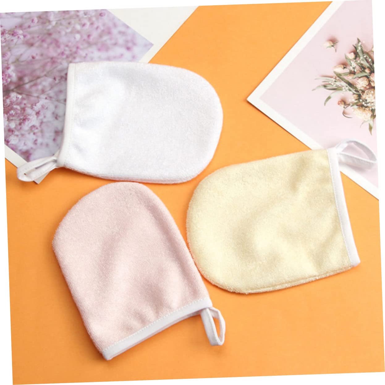 FOMIYES 12 Pack Reusable Makeup Remover Gloves - Gentle Exfoliating Face Cleansing Mittens for Sensitive Skin | Perfect for Travel, Spa & Daily Skincare Routine