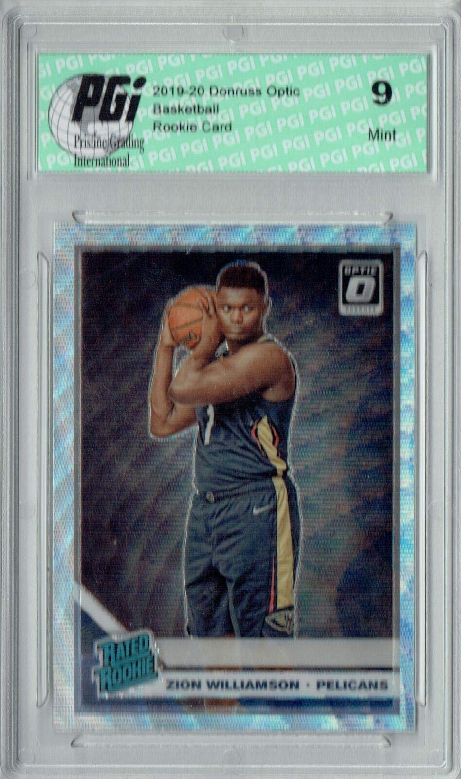 2019 PGI 9 Mint Zion Williamson Optic #158 Fanatics Silver Wave Rookie Card - Graded Basketball Collectible for NBA Fans & Card Investors | Perfect for Display, Trading, and Sports Memorabilia Collections
