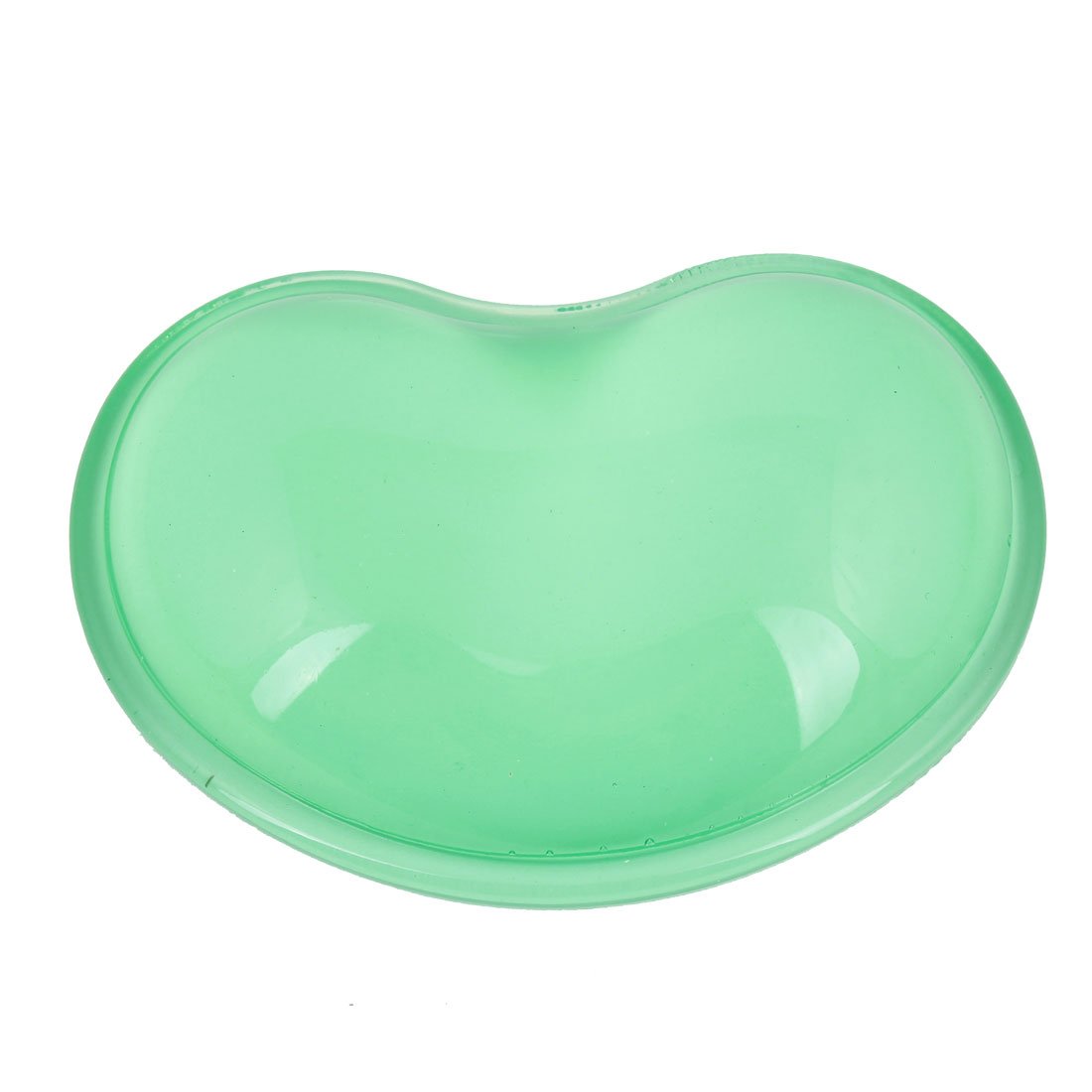 uxcell Clear Green Soft Heart-Shaped Gel Wrist Rest Pad for Computer & Laptop - Ergonomic Support for Office Work, Gaming, and Typing Comfort