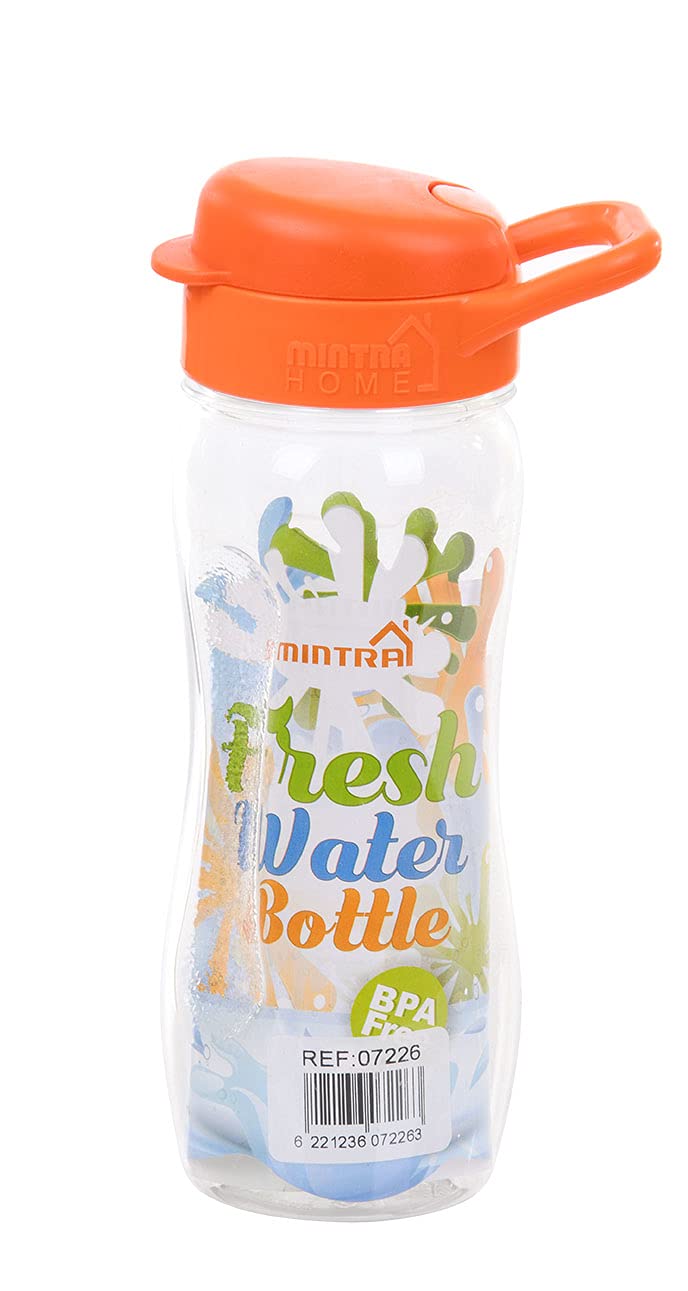 Mintra Home 500ml (16oz) Dark Orange Water Bottle - Leak Proof, BPA Free, Portable for Gym, Hiking, Travel & Everyday Use