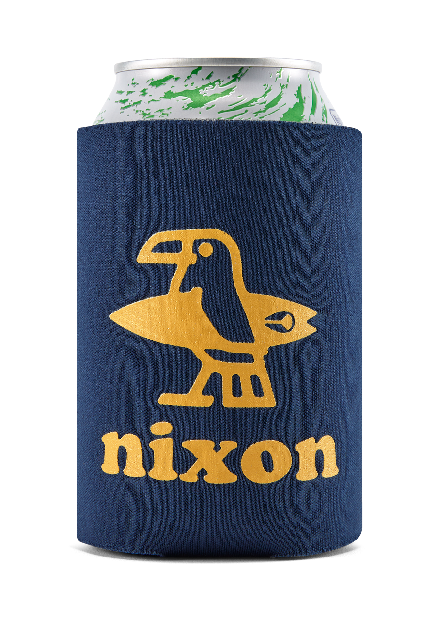 Nixon Koozie Insulated Can Cooler - Navy & Harbor Design | Keep Drinks Cold for Outdoor Activities, Beach, and Parties