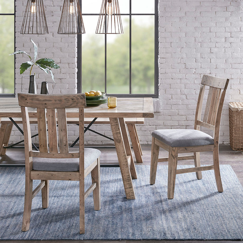Modern Dining Side Chairs Set of 2 - Sturdy Wooden Kitchen Chairs with Padded Seats - Perfect for Dining Room, Kitchen, Breakfast Nook & Small Spaces