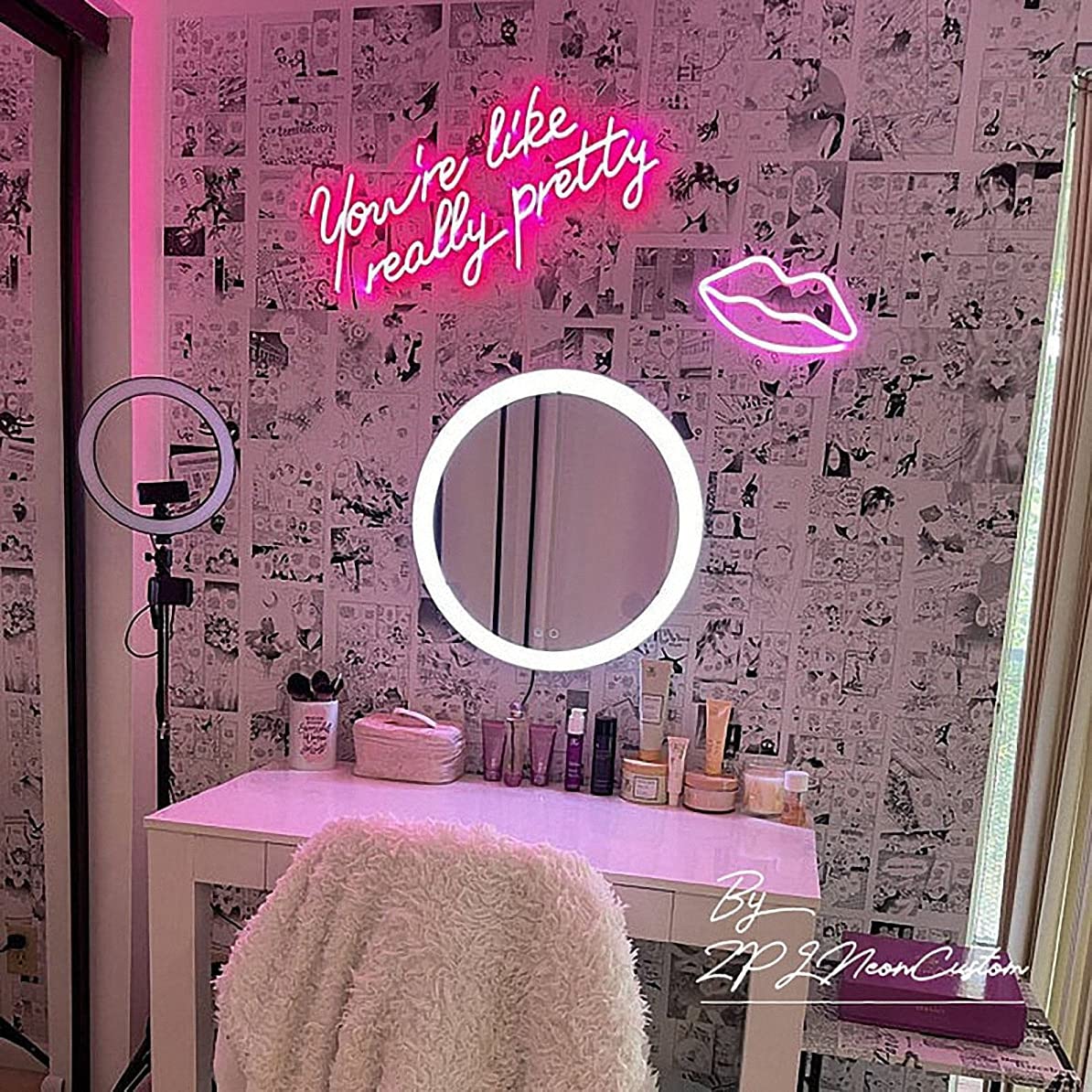 LED Neon Sign Night Light - Custom Wall Decor for Bedroom, Bar, Wedding, Birthday & Christmas Party - USB Powered 5V Chain Light Modulator (Let's Party Blue) - Perfect for Home, Office & Event Lighting