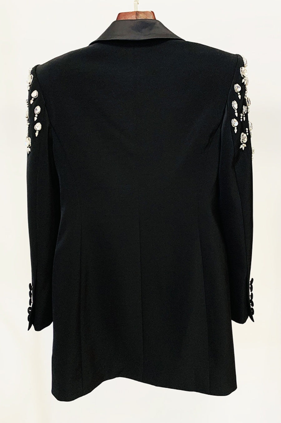 Elegant Aurora Crystal Embellished Blazer Dress for Women | Formal Office Wear & Evening Party Outfit | Perfect for Business Meetings, Weddings, and Special Occasions
