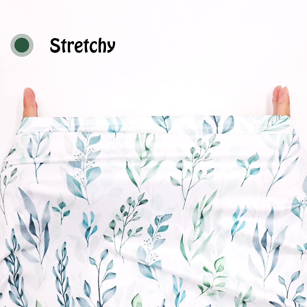 DILIMI Nursing Pillow Cover & Baby Car Seat Cover - Soft Breathable Cotton, Green Leaf Design for Breastfeeding & Infant Safety - Perfect for New Moms & On-the-Go Parents