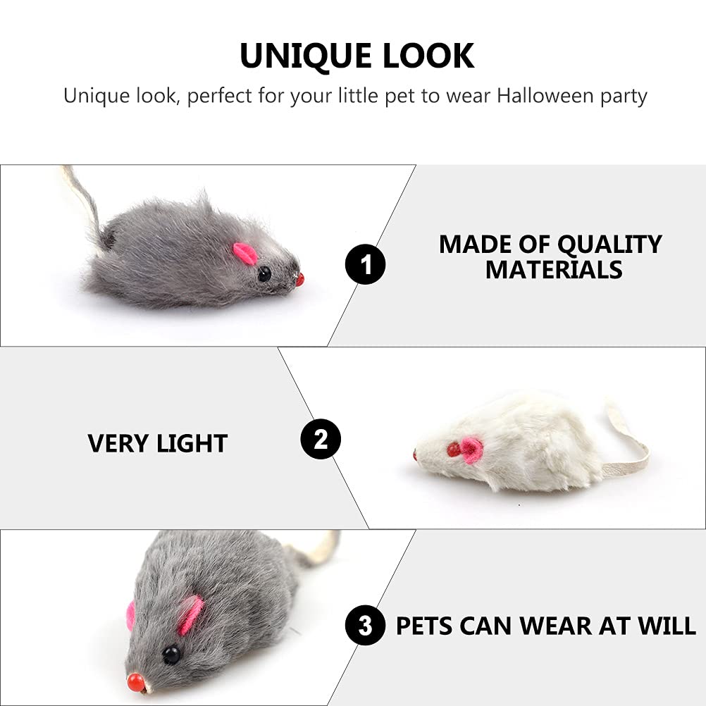 ULTECHNOVO 12pcs Interactive Cat Toys - Plush Mouse & Rabbit Simulation Toys for Indoor Cats & Small Dogs - Fun Chewable Toothbrush Design - Perfect for Playtime, Training & Stress Relief