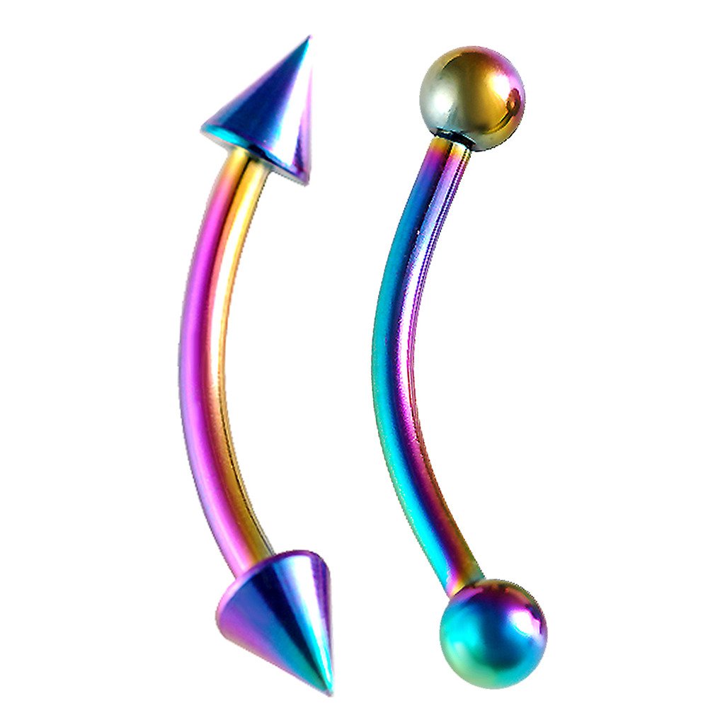 16G Surgical Steel Curved Barbell Earrings - Cartilage, Eyebrow, Lip Rings with Balls for Conch, Rook, Labret Piercings | Perfect for Everyday Wear, Parties & Alternative Fashion