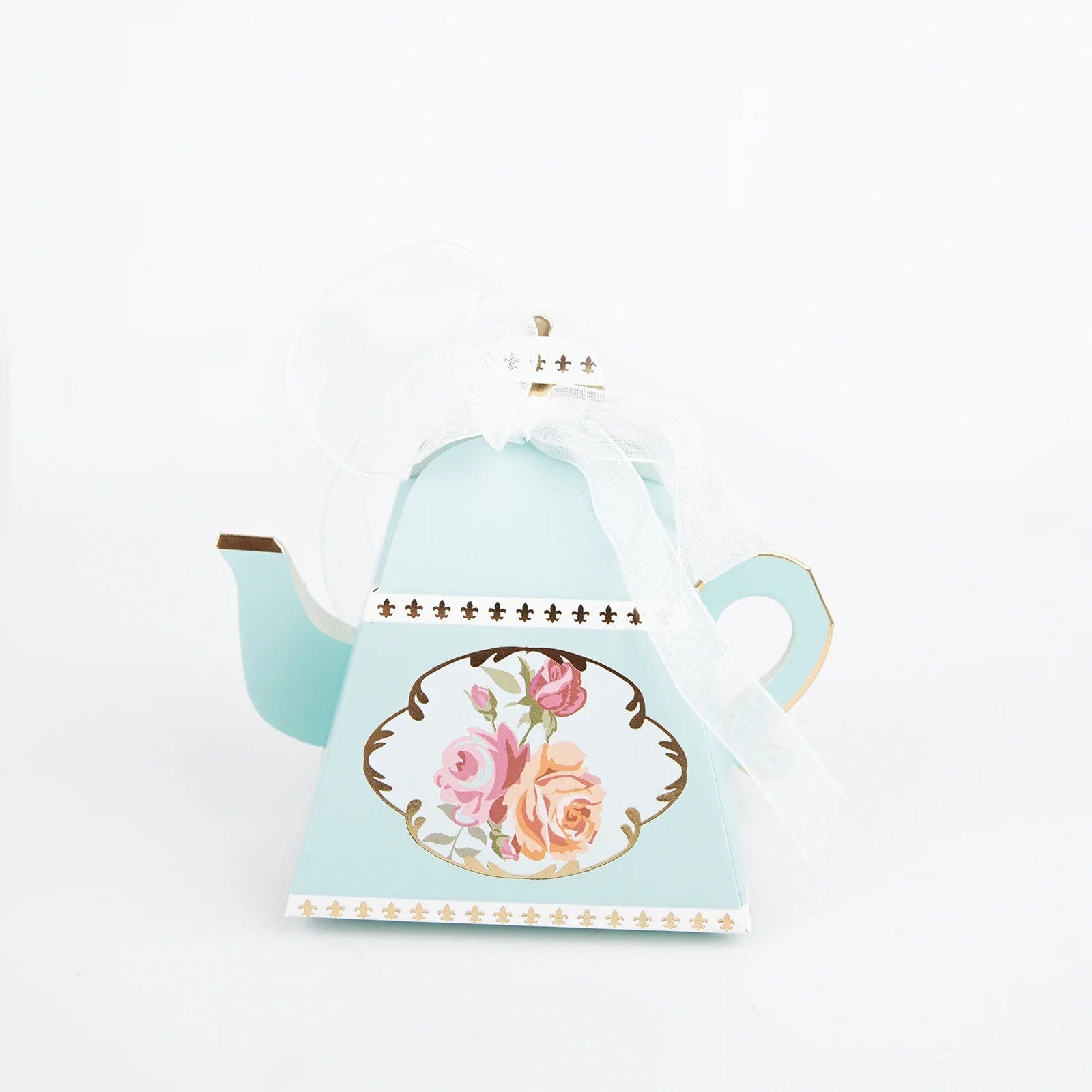 25 Mini Teapot Wedding Favors with Ribbon - Elegant Tea Party Favors for Bridal Shower, Baby Shower & Special Events