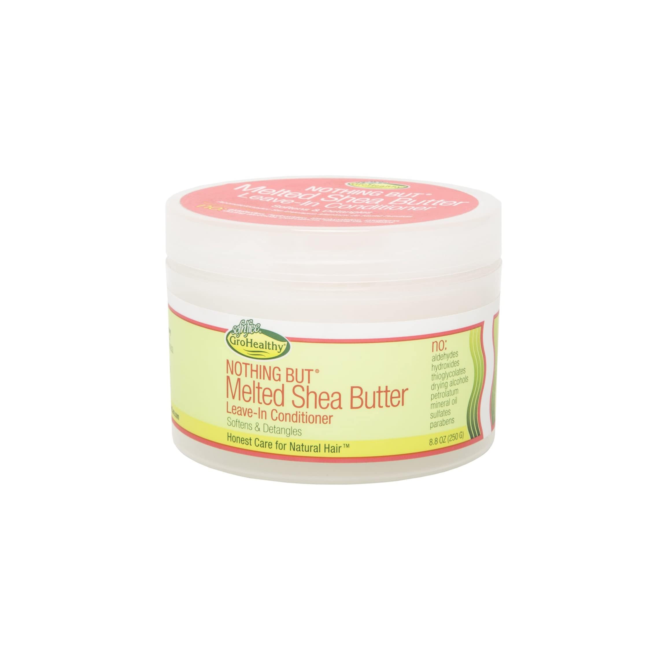 Pure Melted Shea Butter Leave-In Conditioner - Sulfate-Free Hair Cream for Softening, Detangling & Moisture Lock - Safe for All Hair Types, Curls & Color-Treated Hair - 8.8 oz (Pack of 1) - Perfect for Daily Hydration & Frizz Control