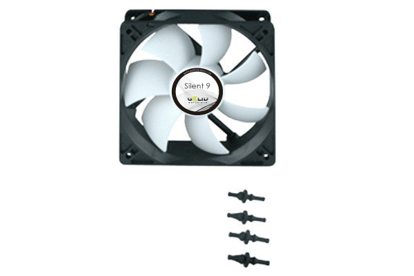 Gelid Silent9 92mm x 92mm x 25mm Ultra Quiet PC Case Fan - FN-SX09-15 for Silent Cooling in Gaming PCs, Workstations & Home Theater Systems